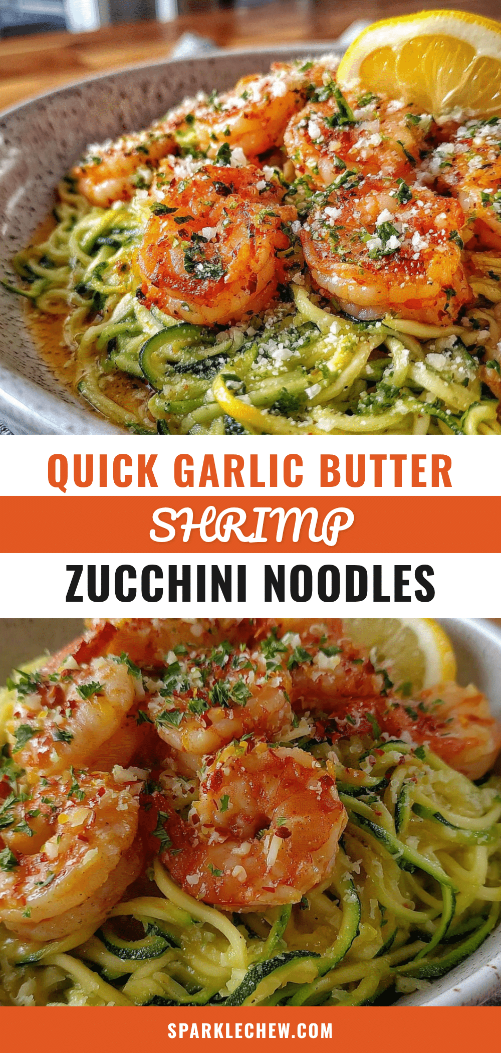 garlic butter shrimp zucchini noodles recipe