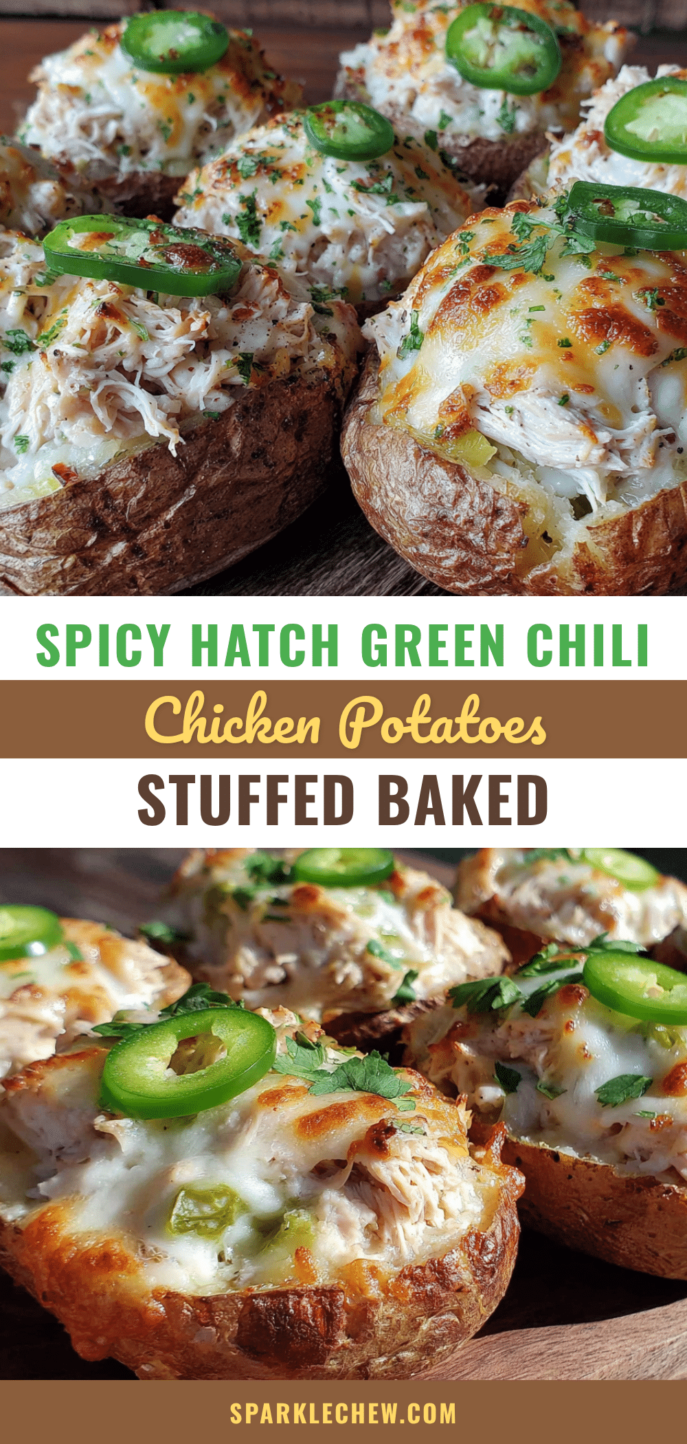 hatch green chili chicken stuffed baked potatoes recipe