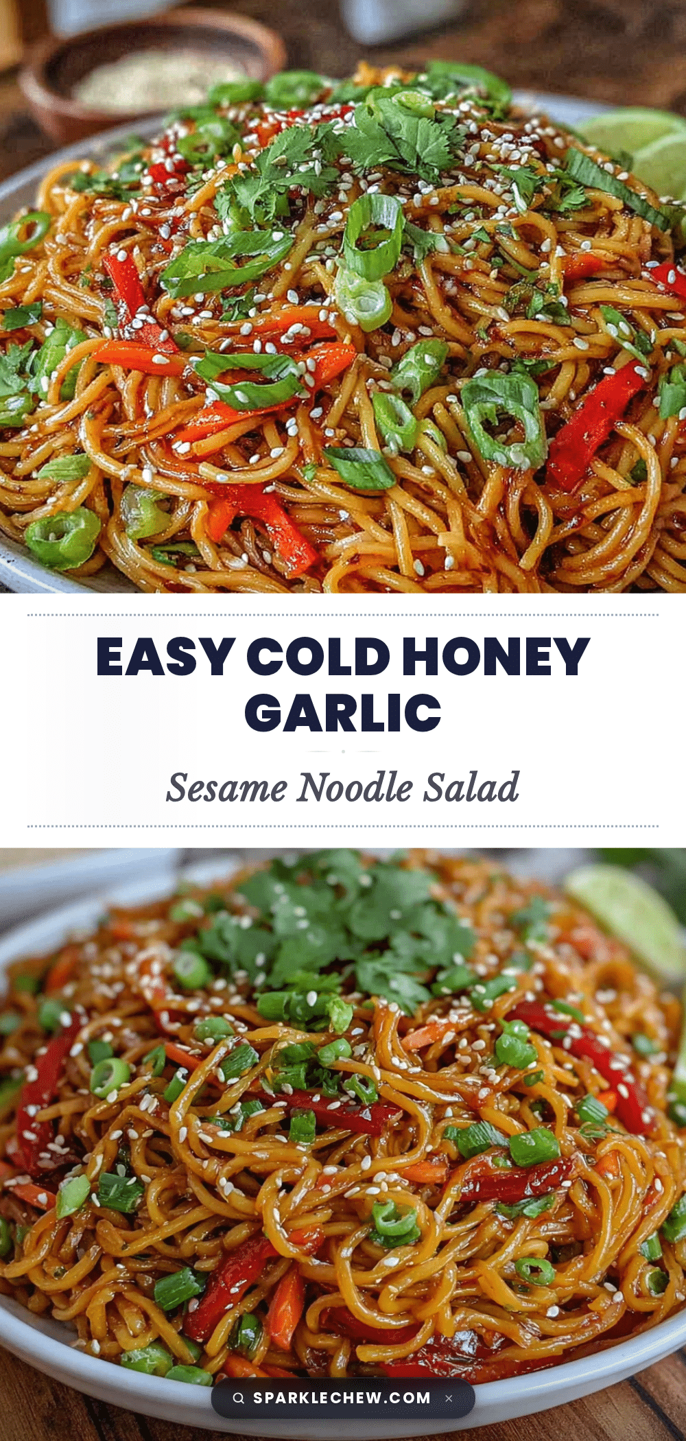 honey garlic sesame noodle salad recipe