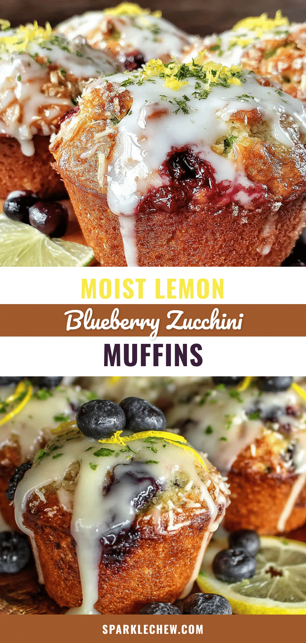 moist lemon blueberry zucchini muffins recipe