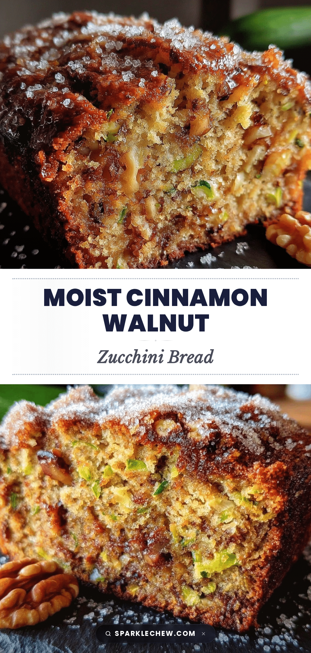 best zucchini bread with walnuts and cinnamon sugar recipe