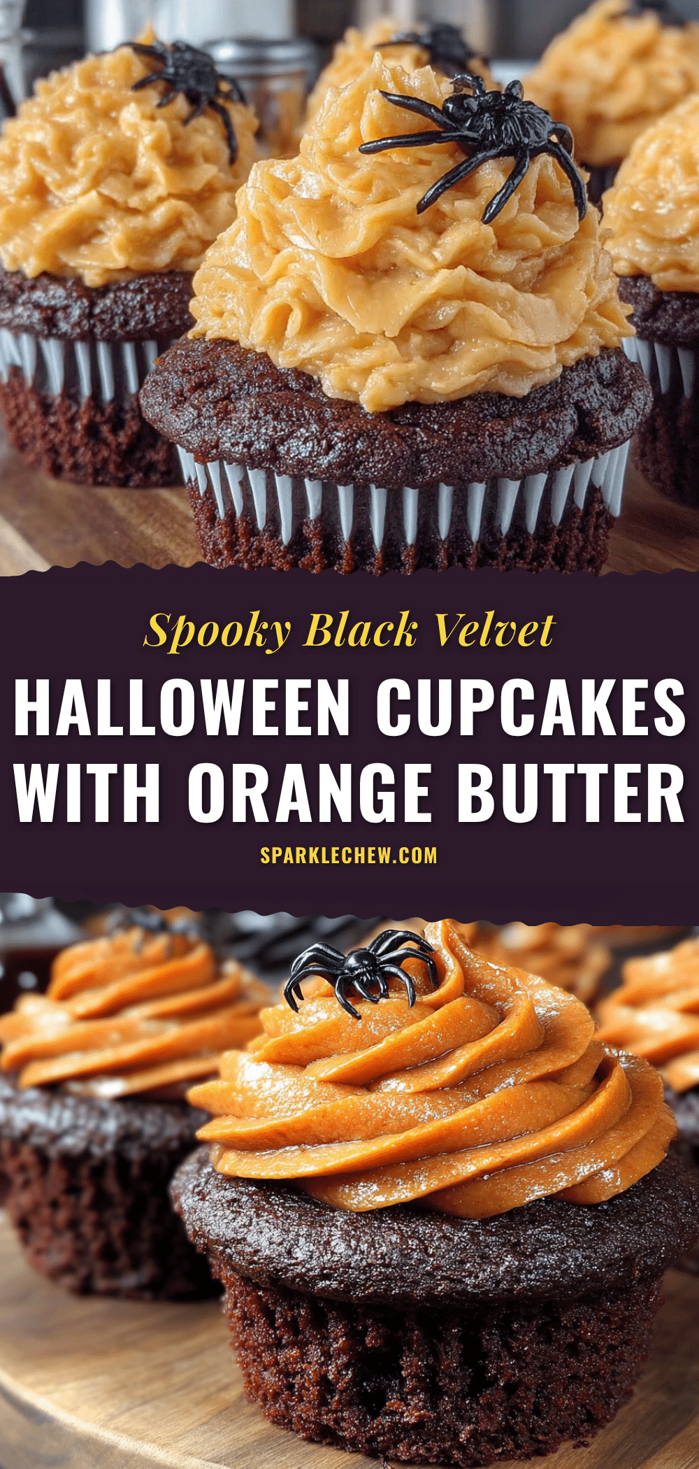 black velvet Halloween cupcakes recipe