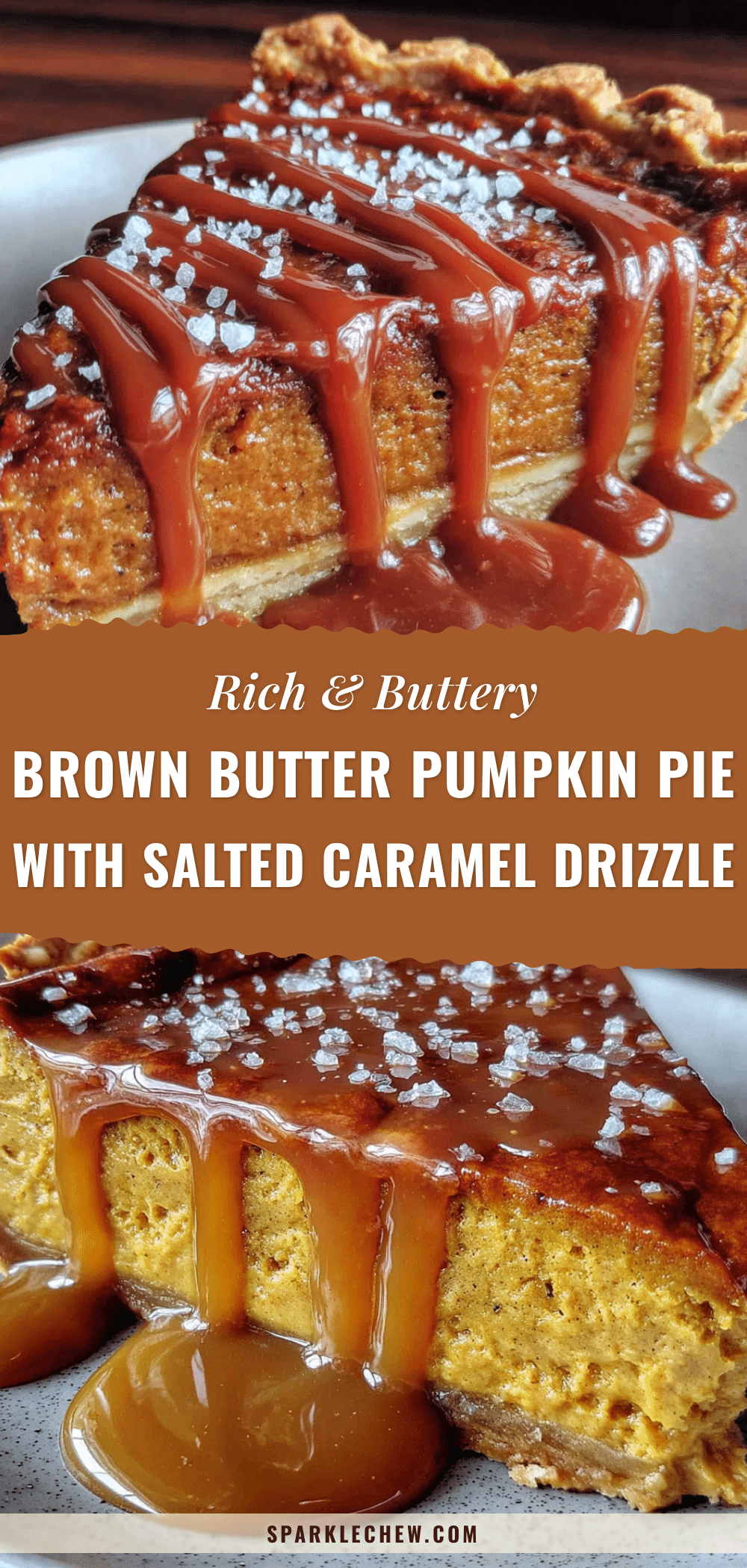 brown butter pumpkin pie with salted caramel recipe