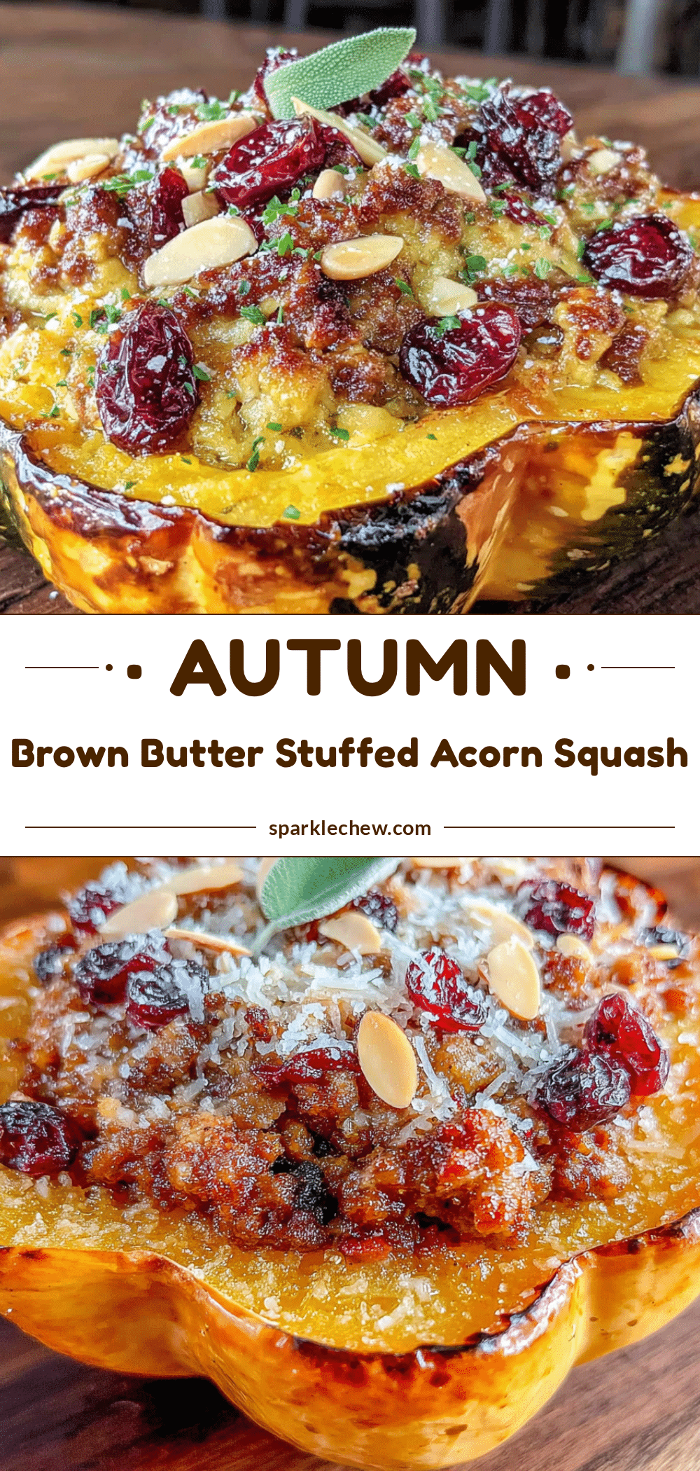brown butter stuffed acorn squash with sausage recipe