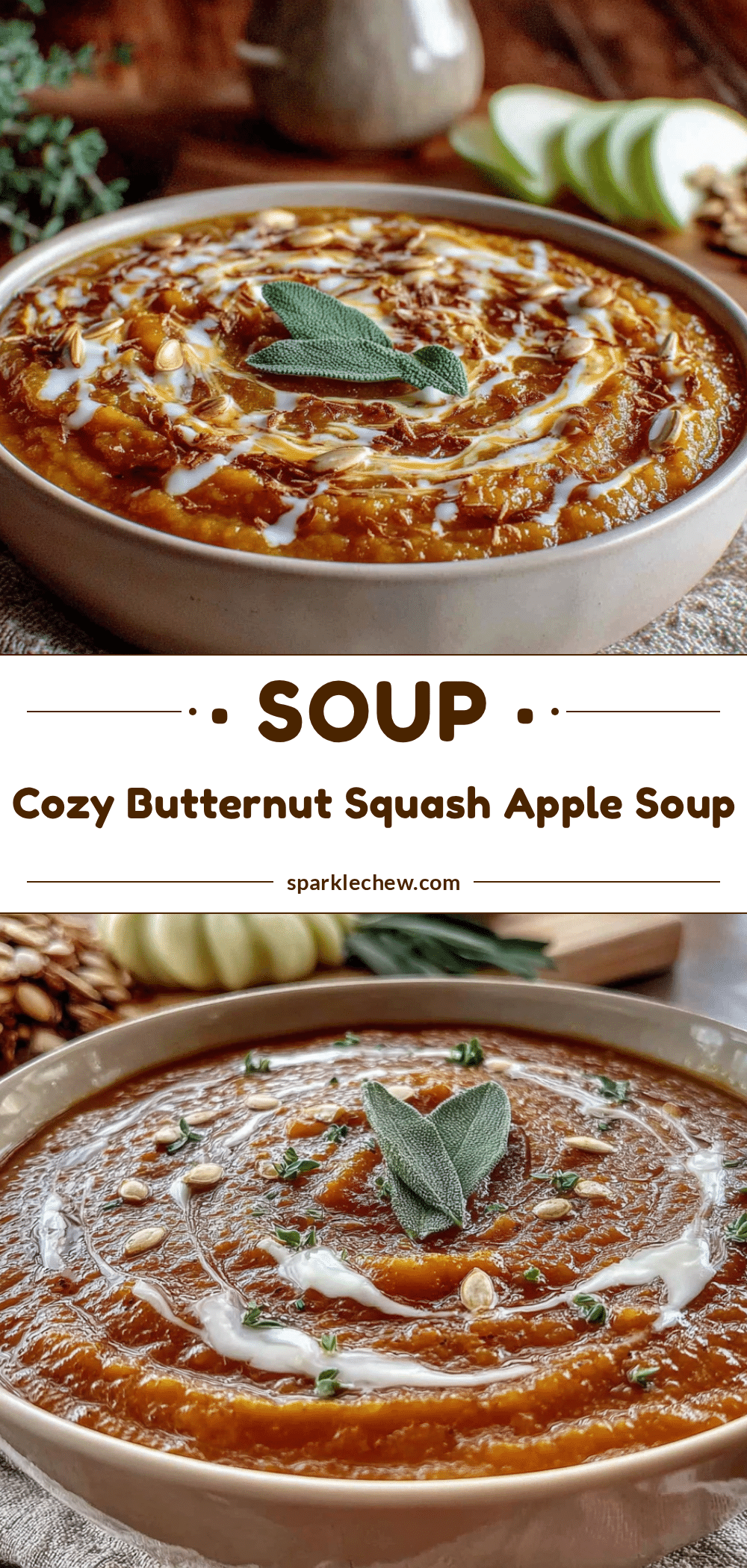 butternut squash apple soup recipe