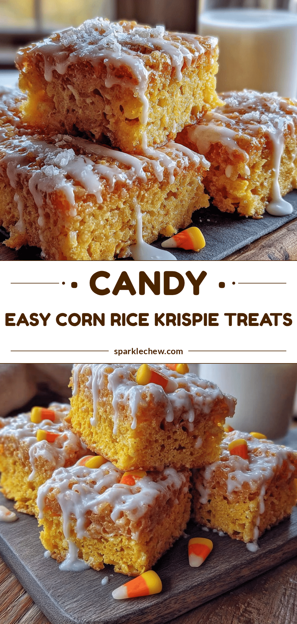 candy corn rice krispie treats recipe