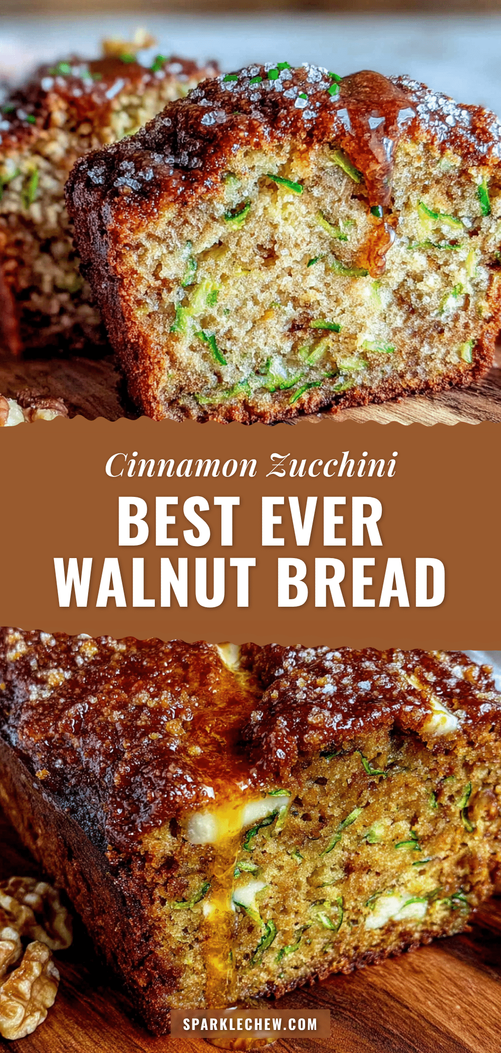 Cinnamon Zucchini Walnut Bread recipe