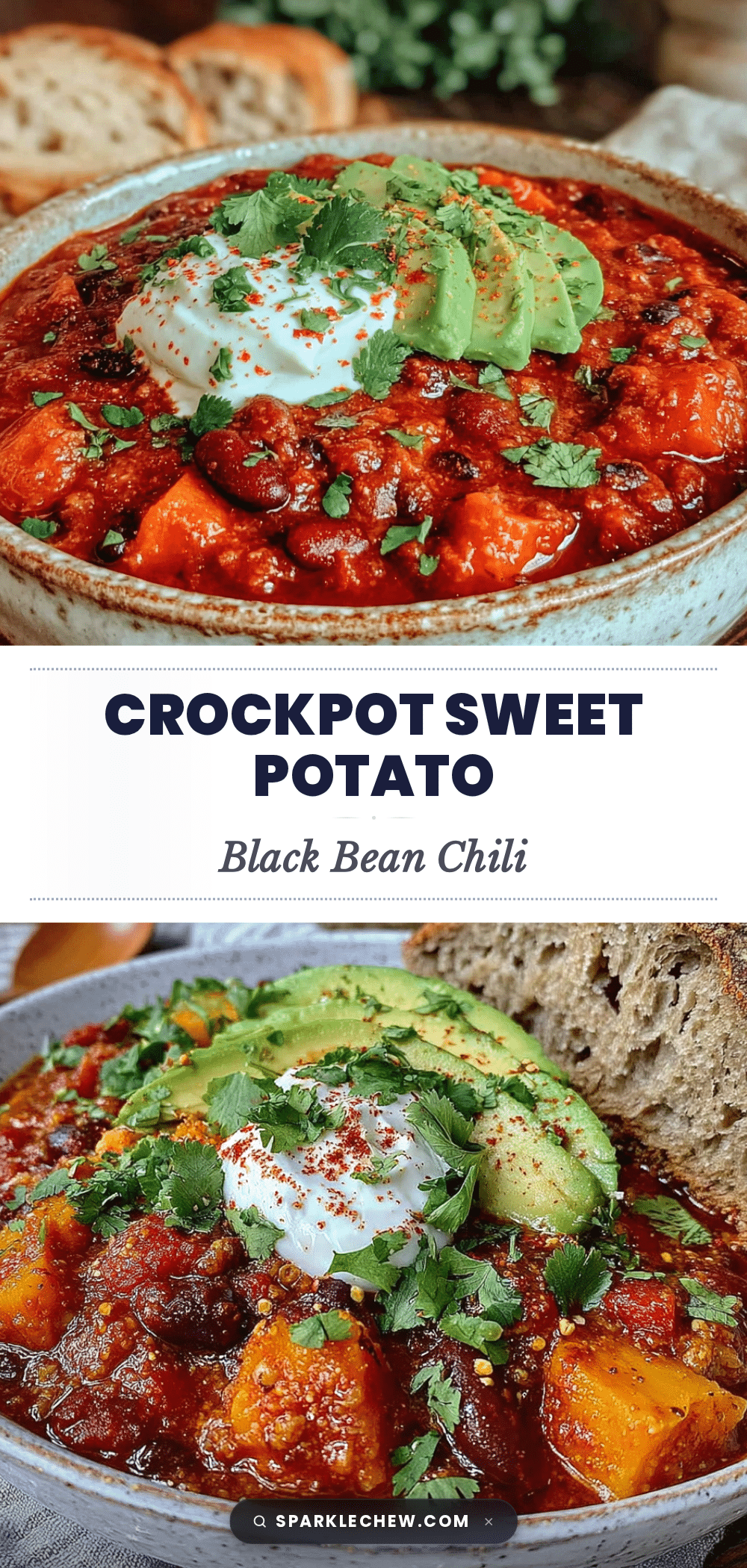 cozy crockpot sweet potato black bean chili recipe