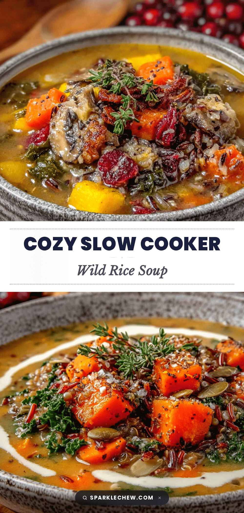 cozy slow cooker fall vegetable wild rice soup recipe
