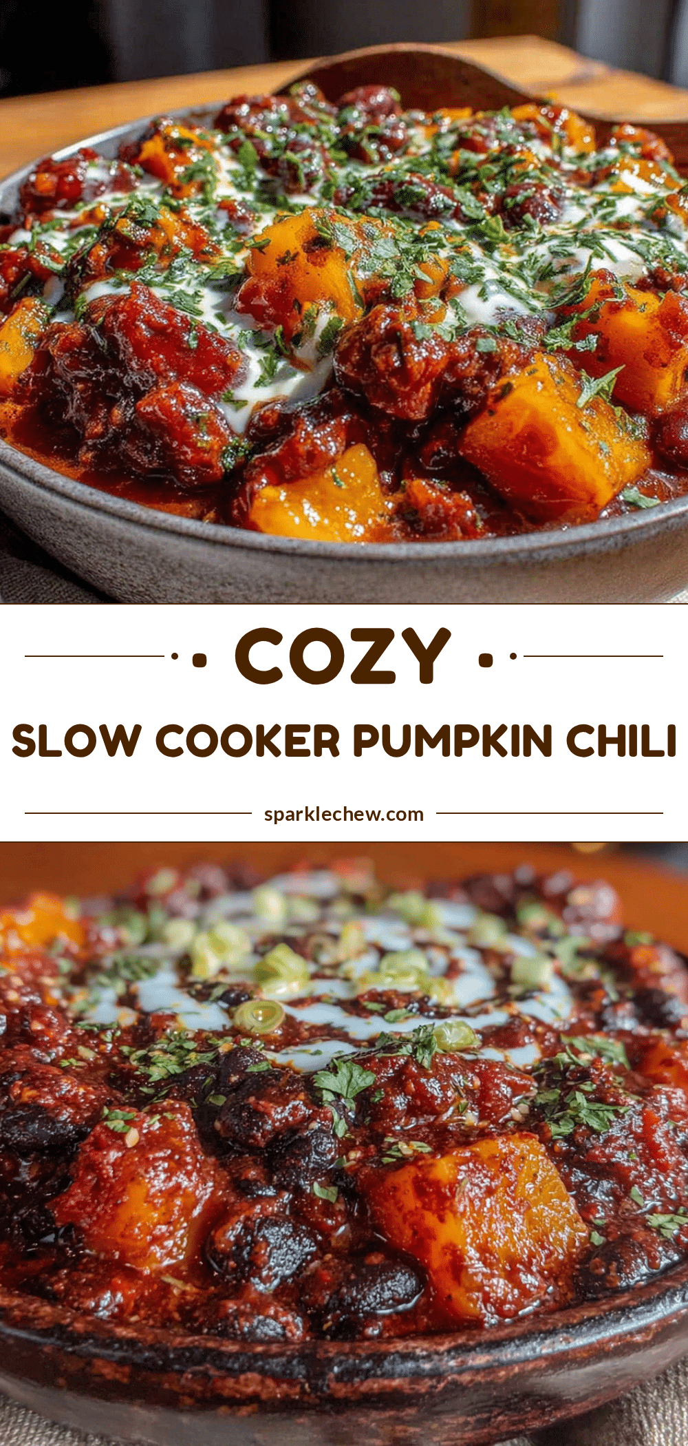 cozy slow cooker pumpkin chili with black beans recipe