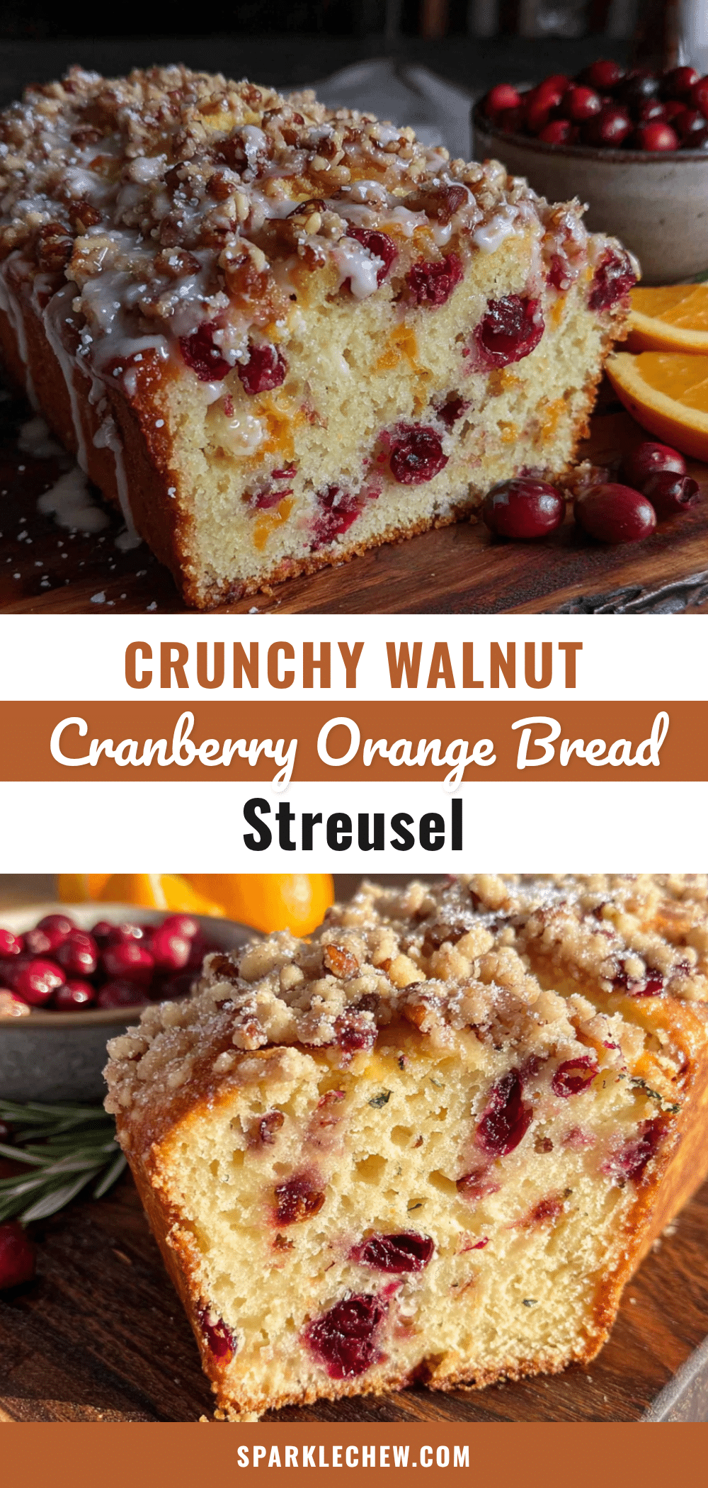 cranberry orange bread with walnut streusel recipe