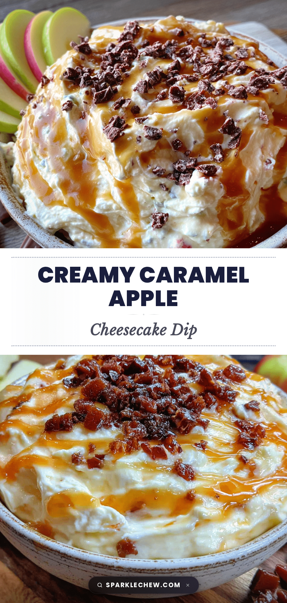 creamy caramel apple cheesecake dip recipe