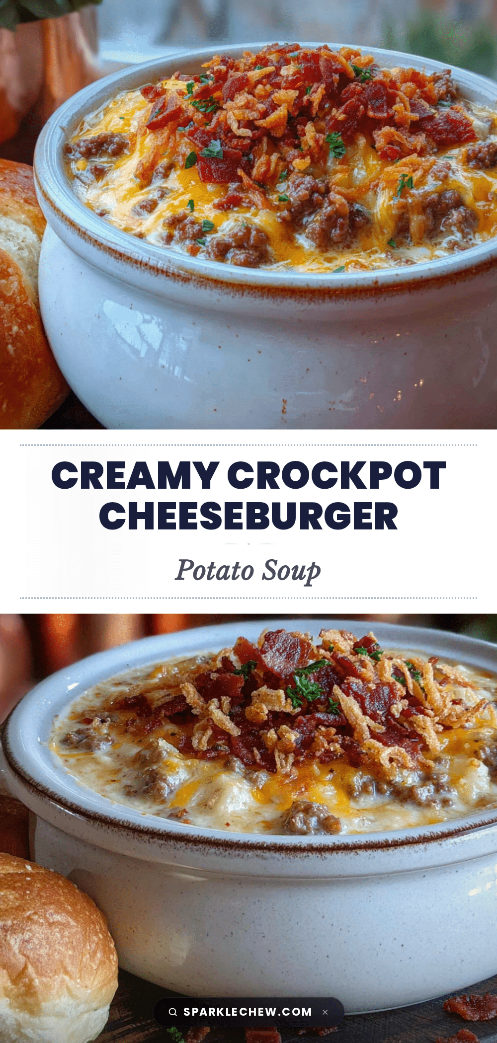 creamy crockpot cheeseburger potato soup recipe