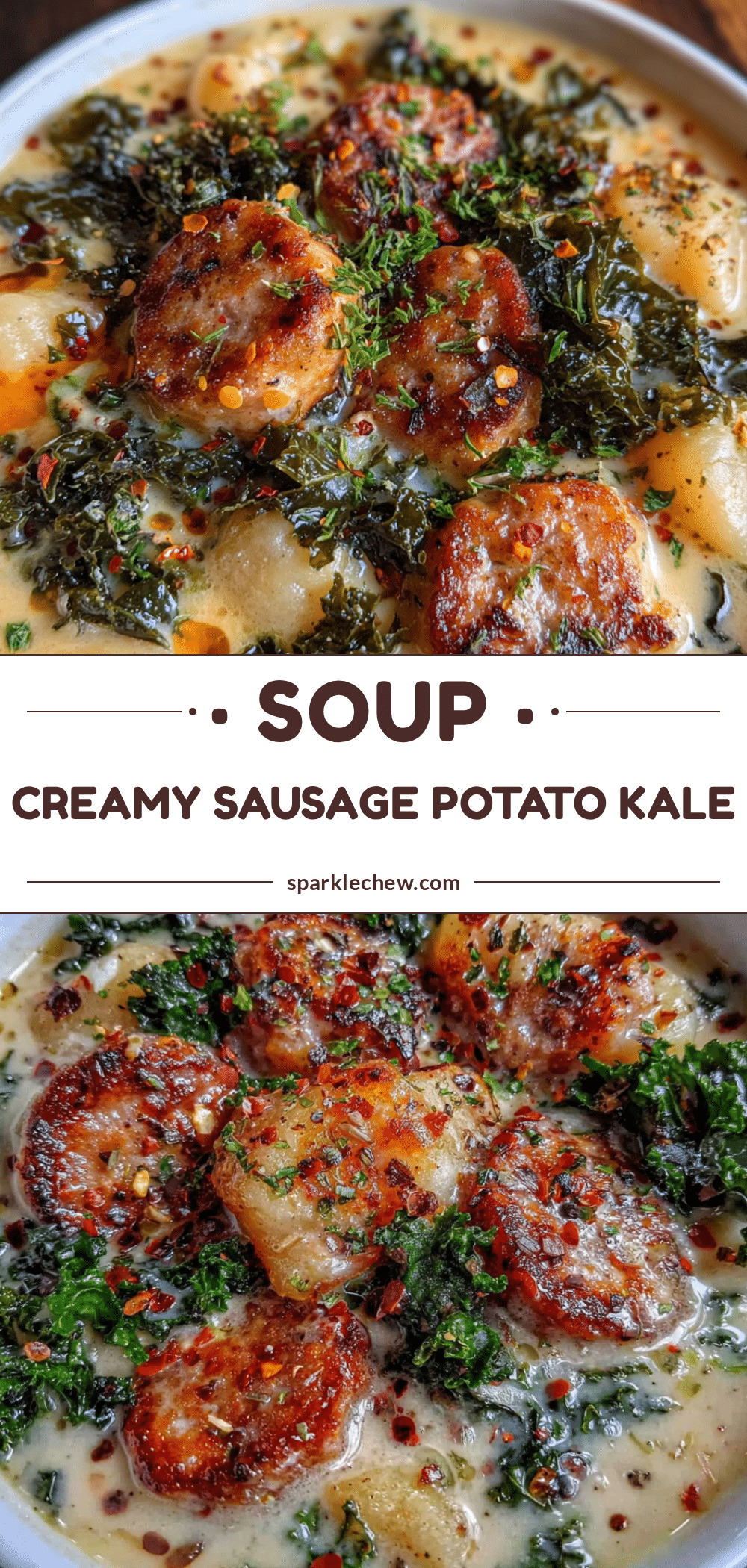 creamy sausage and potato soup with kale recipe