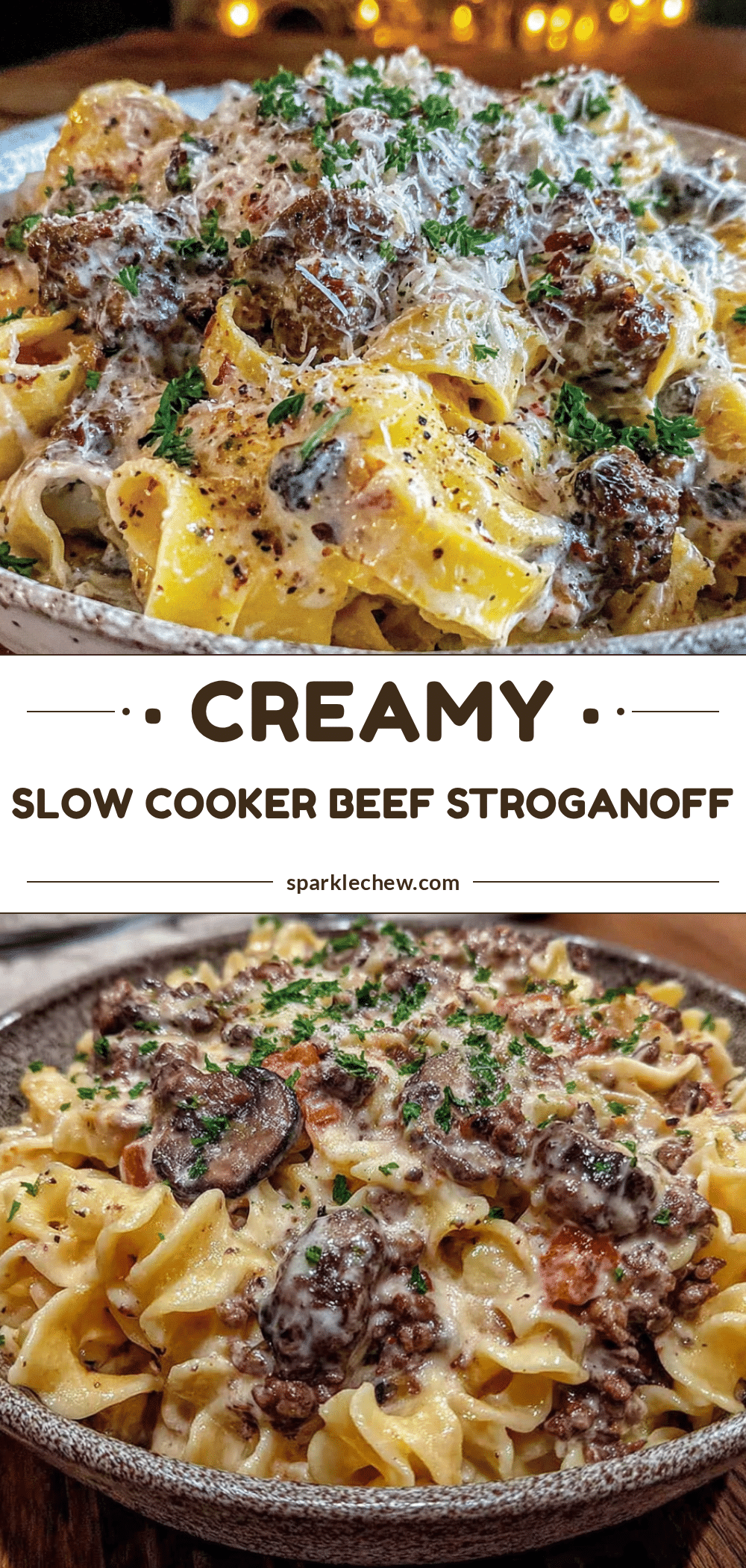 creamy slow cooker ground beef stroganoff recipe