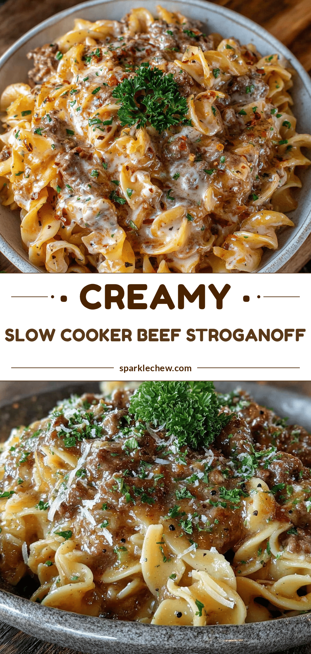 creamy slow cooker ground beef stroganoff recipe