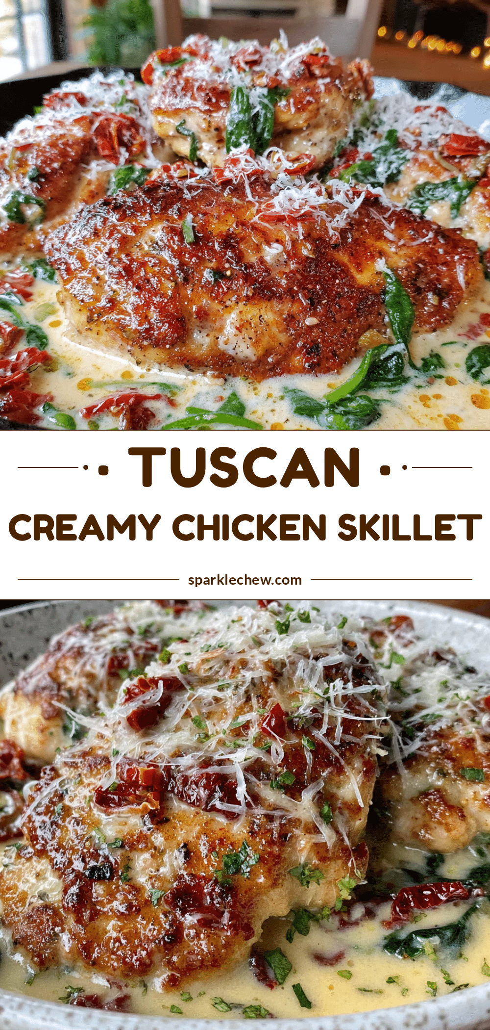 creamy tuscan chicken skillet recipe