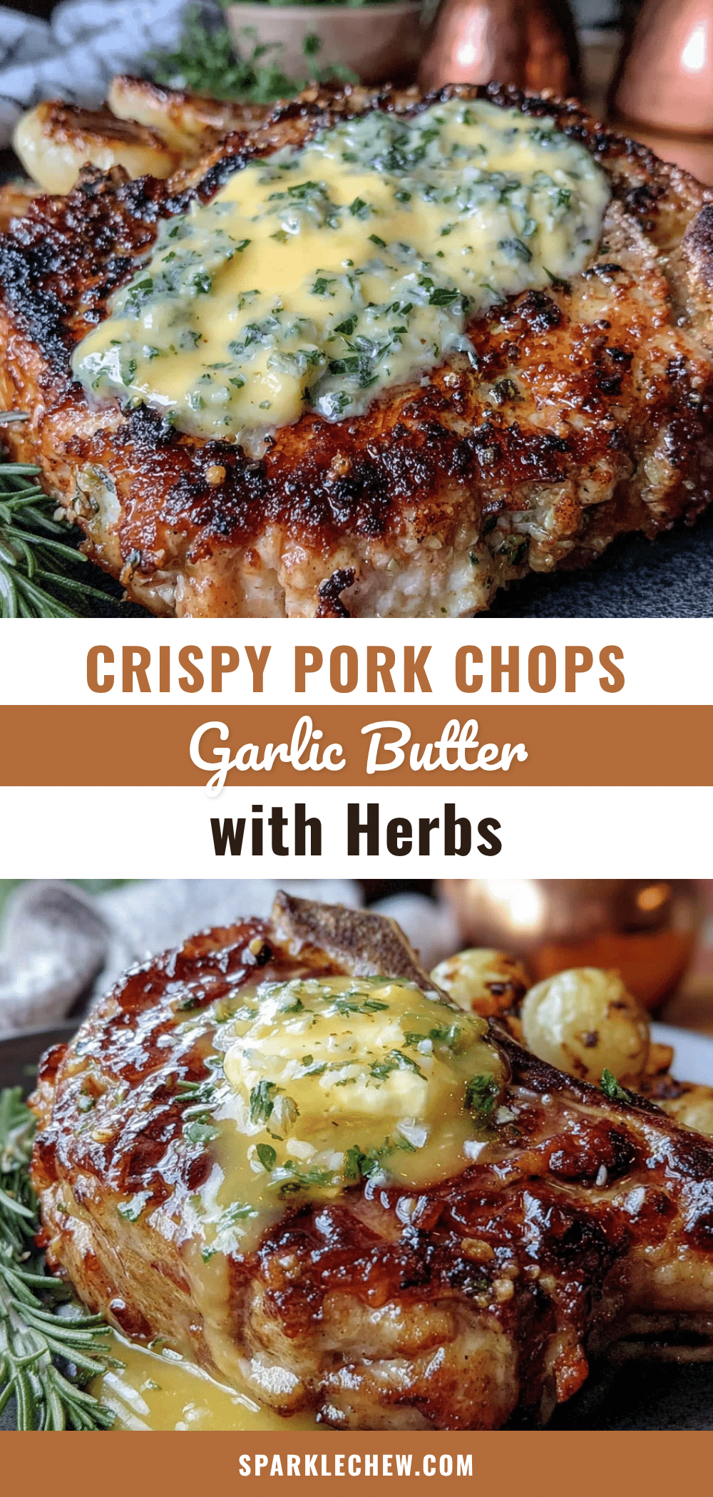 crispy baked pork chops with garlic herb butter recipe