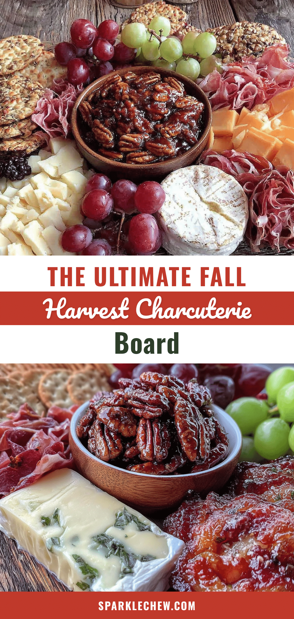 easy fall harvest charcuterie board with candied pecans recipe