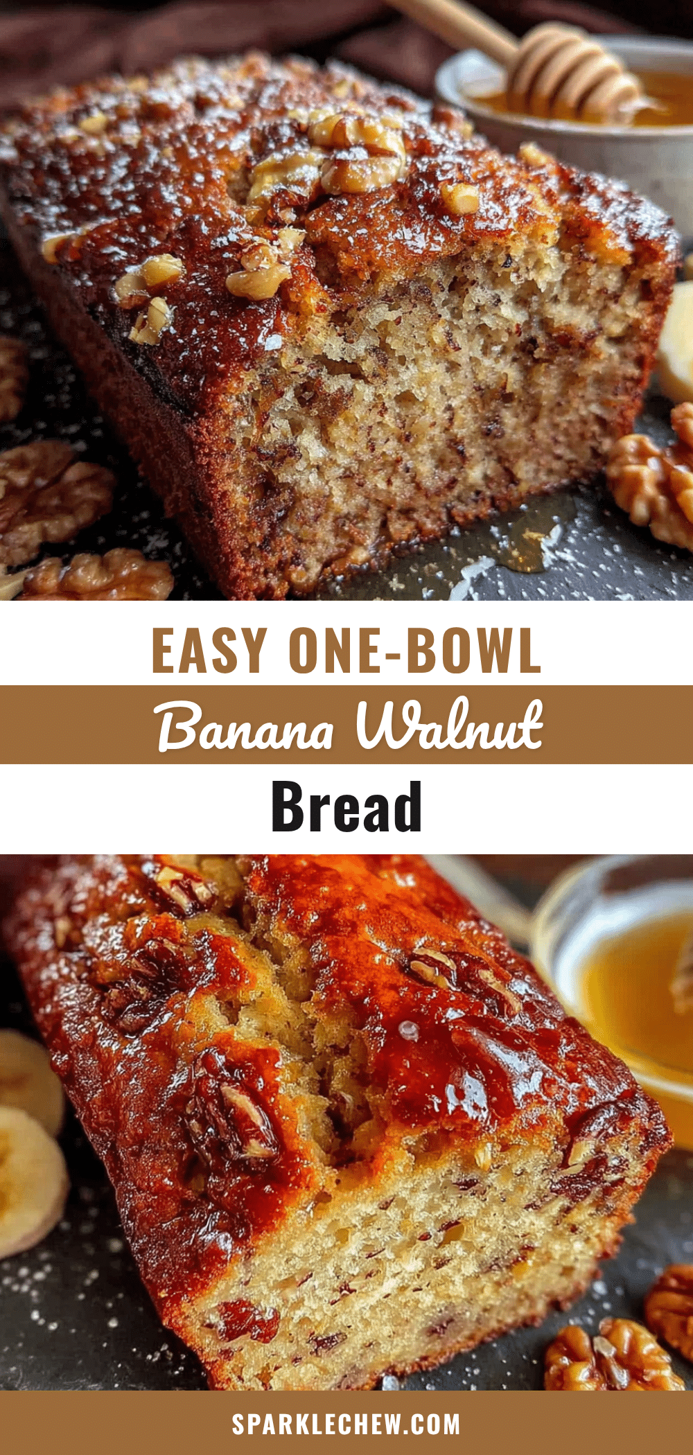 easy one-bowl banana walnut bread recipe