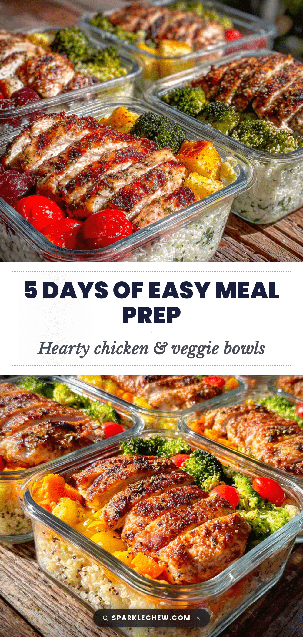 easy weekly meal prep chicken and veggie bowls recipe