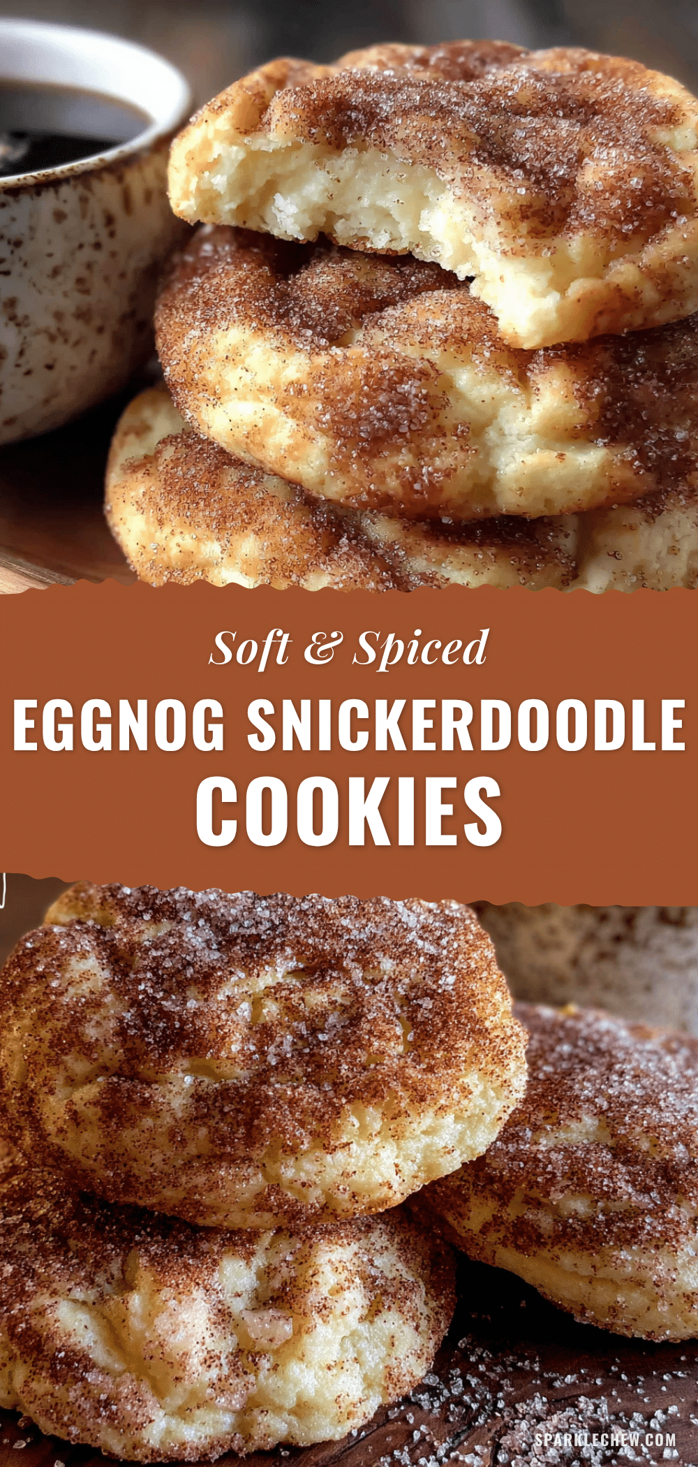 egg nog snickerdoodle cookies recipe