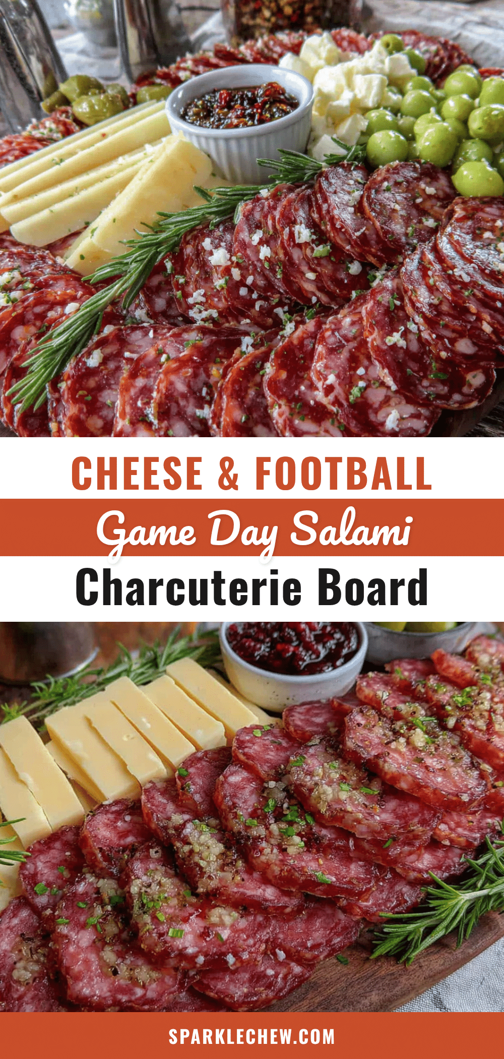 football-shaped charcuterie board recipe