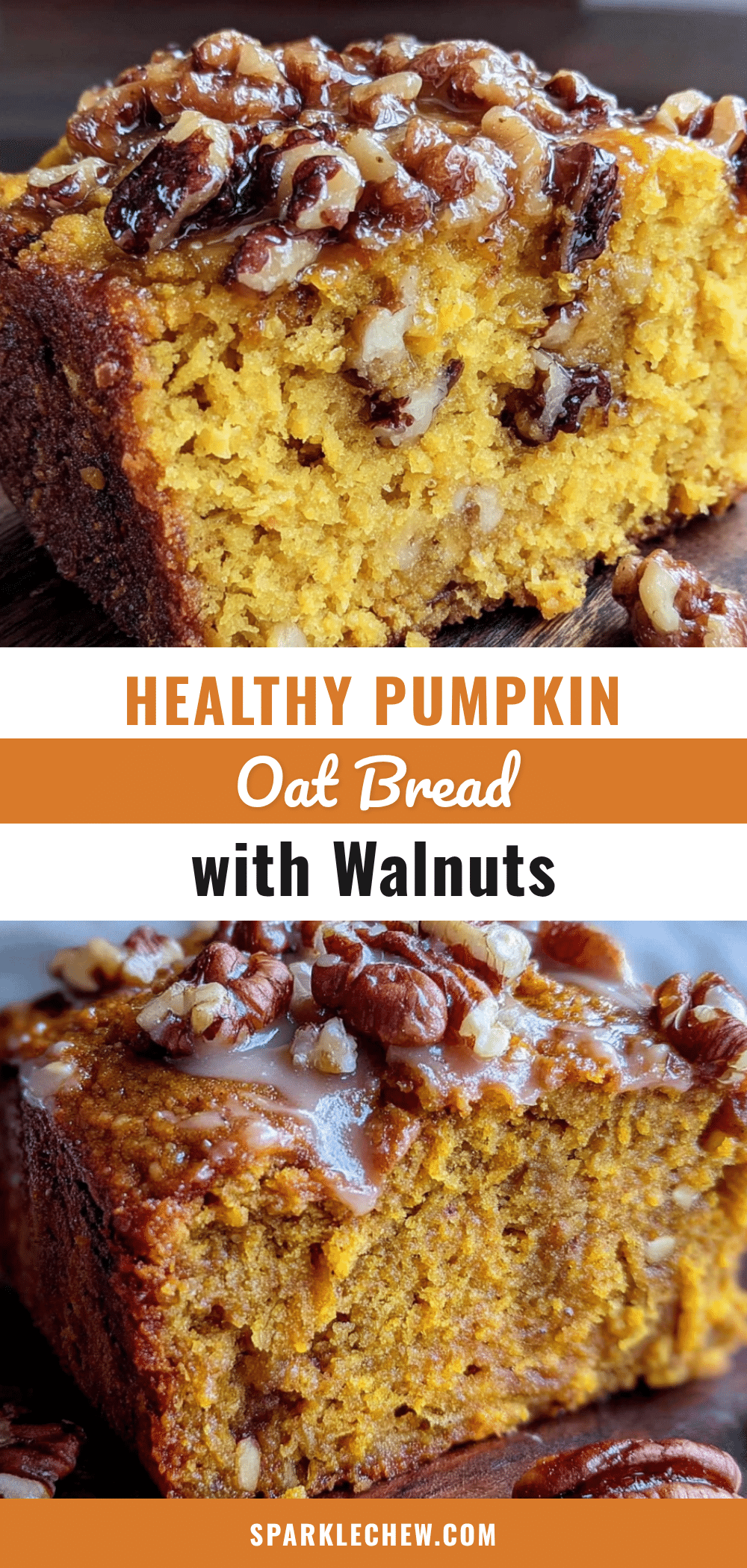healthy pumpkin oat bread with walnuts recipe