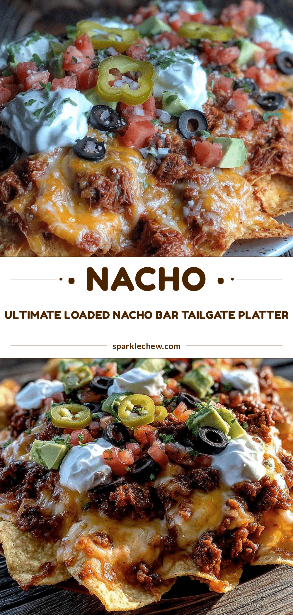 loaded nacho bar tailgate platter recipe
