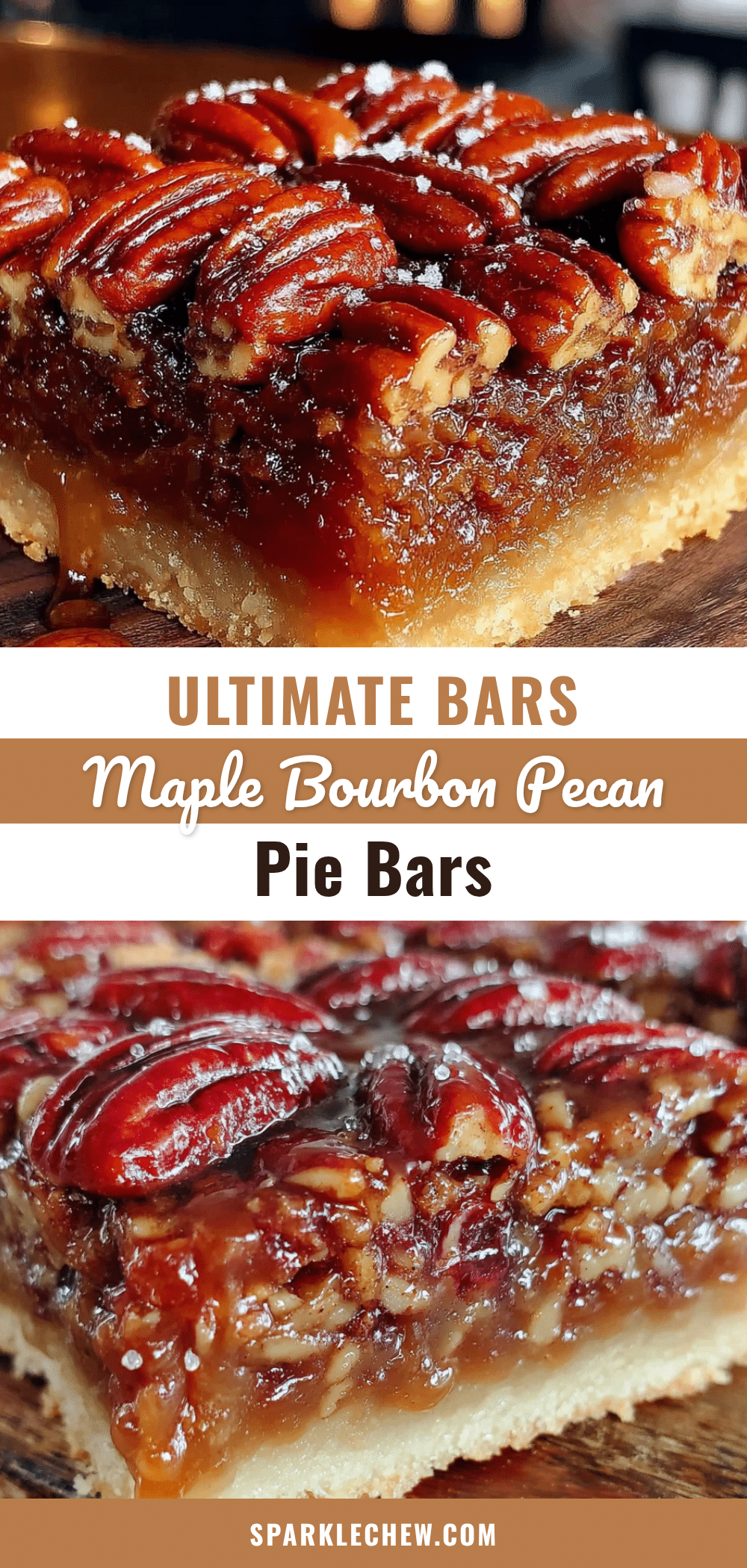 maple bourbon pecan pie bars recipe