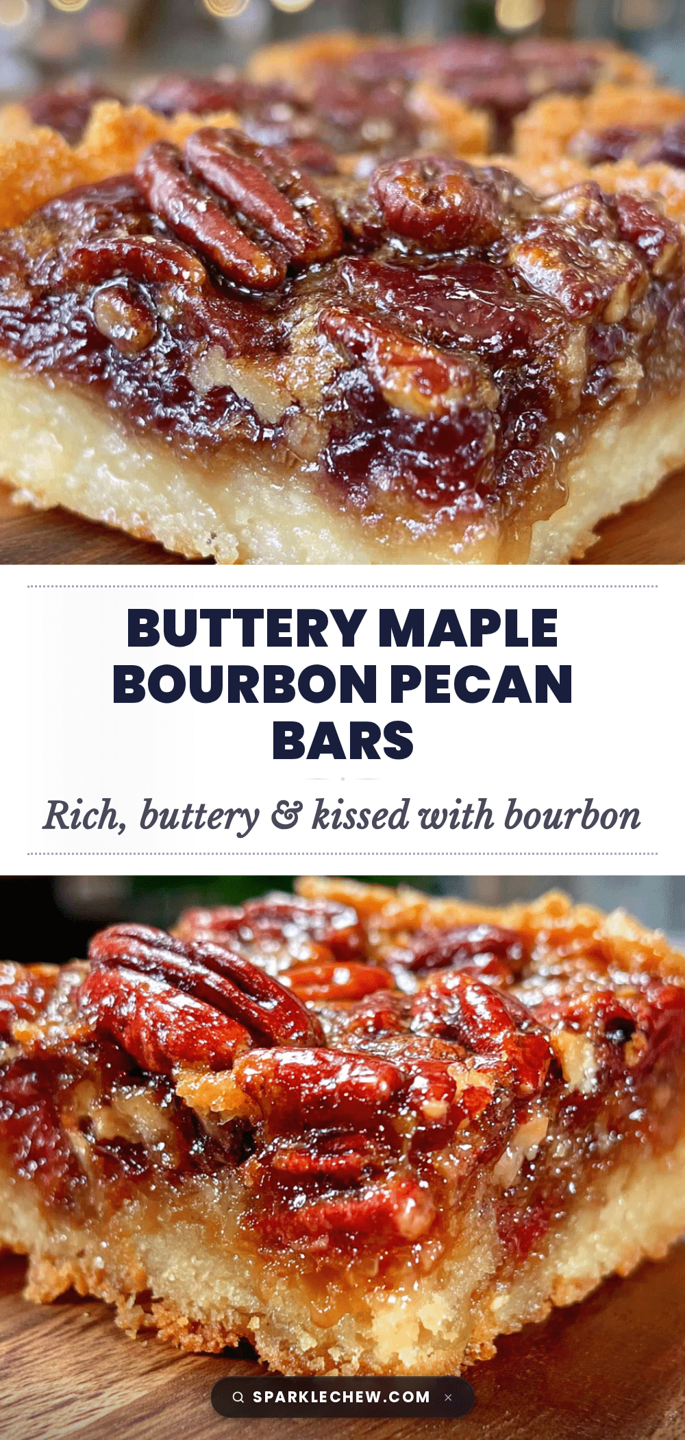 maple bourbon pecan pie bars recipe
