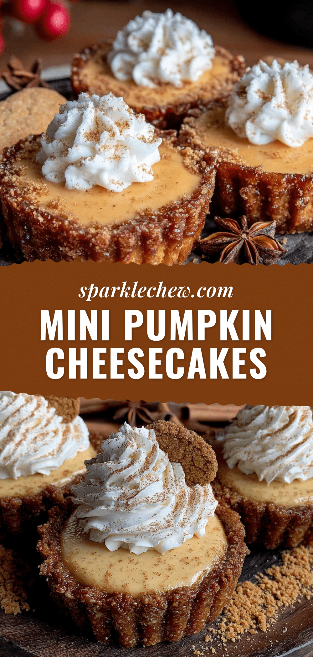 mini pumpkin cheesecakes with gingersnap crust recipe