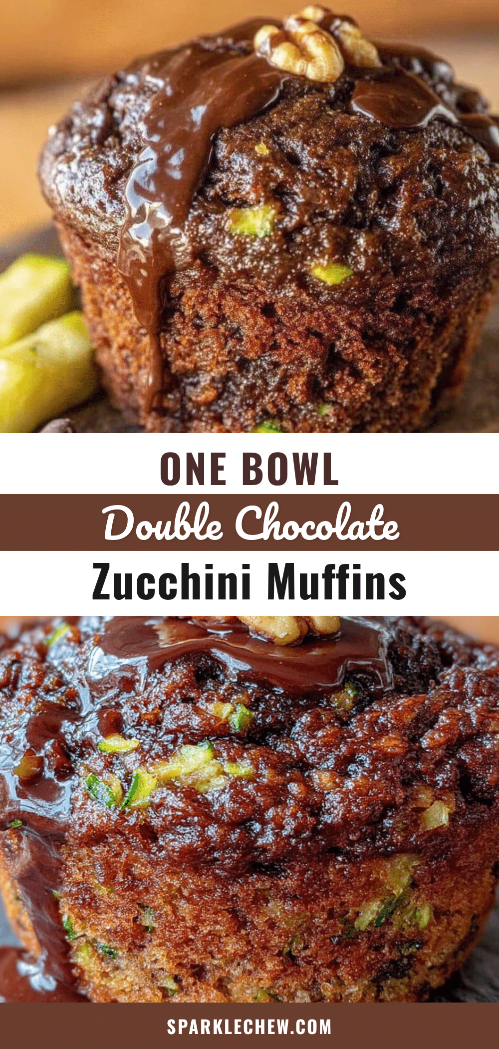 moist double chocolate zucchini muffins recipe