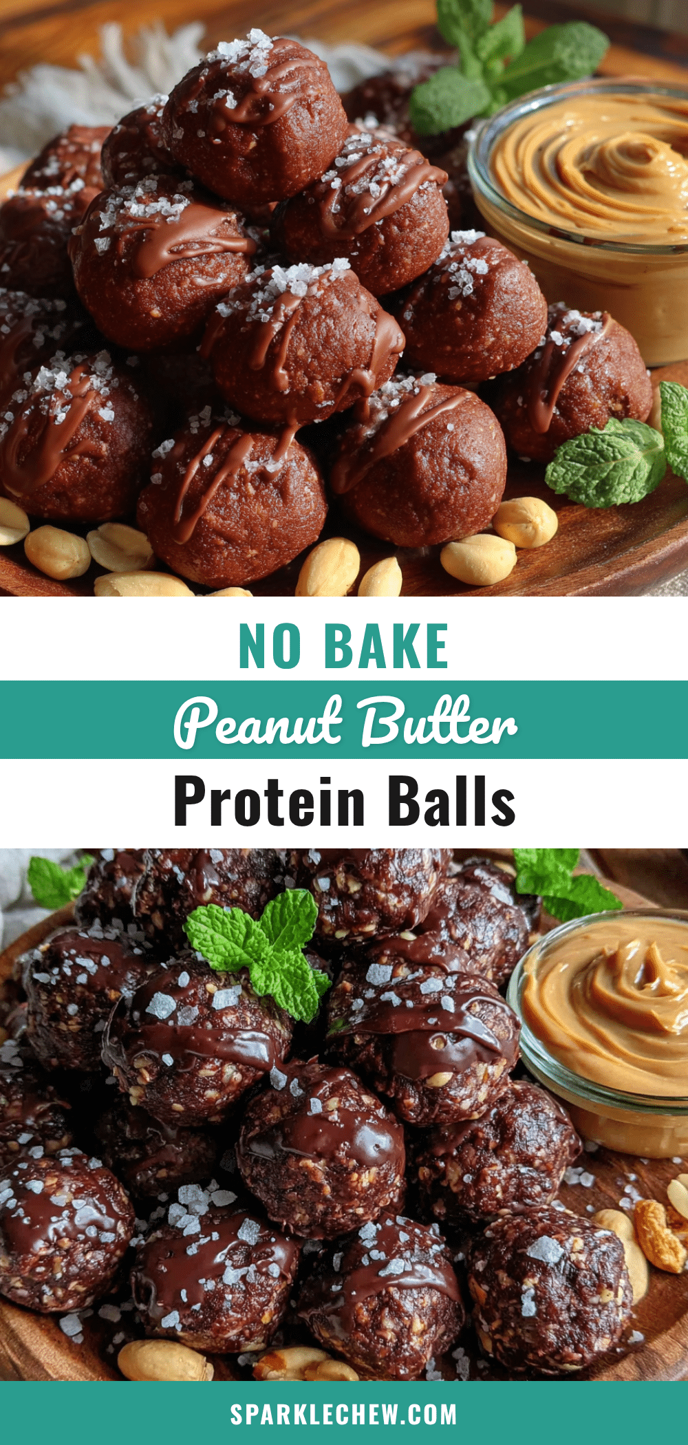 no-bake chocolate peanut butter protein balls recipe