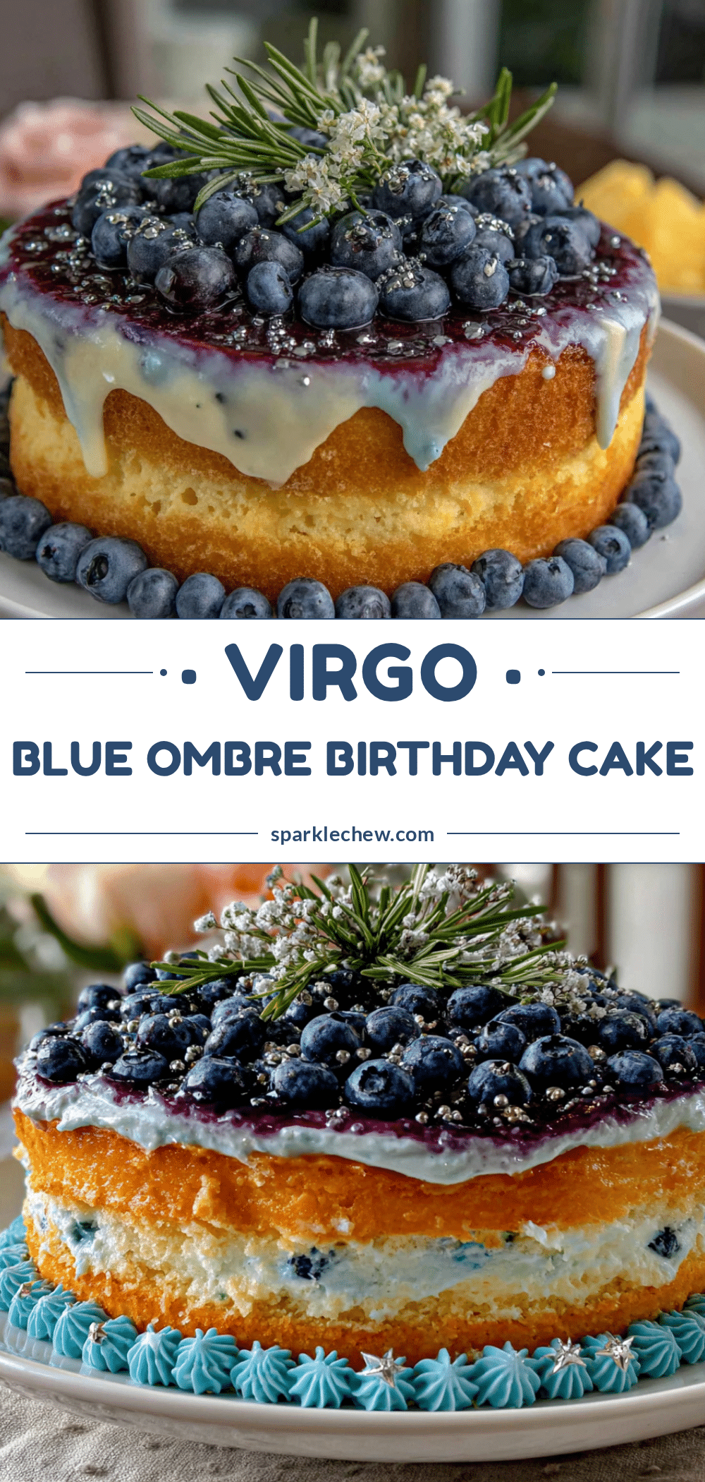 perfect virgo birthday cake with blue ombre frosting recipe