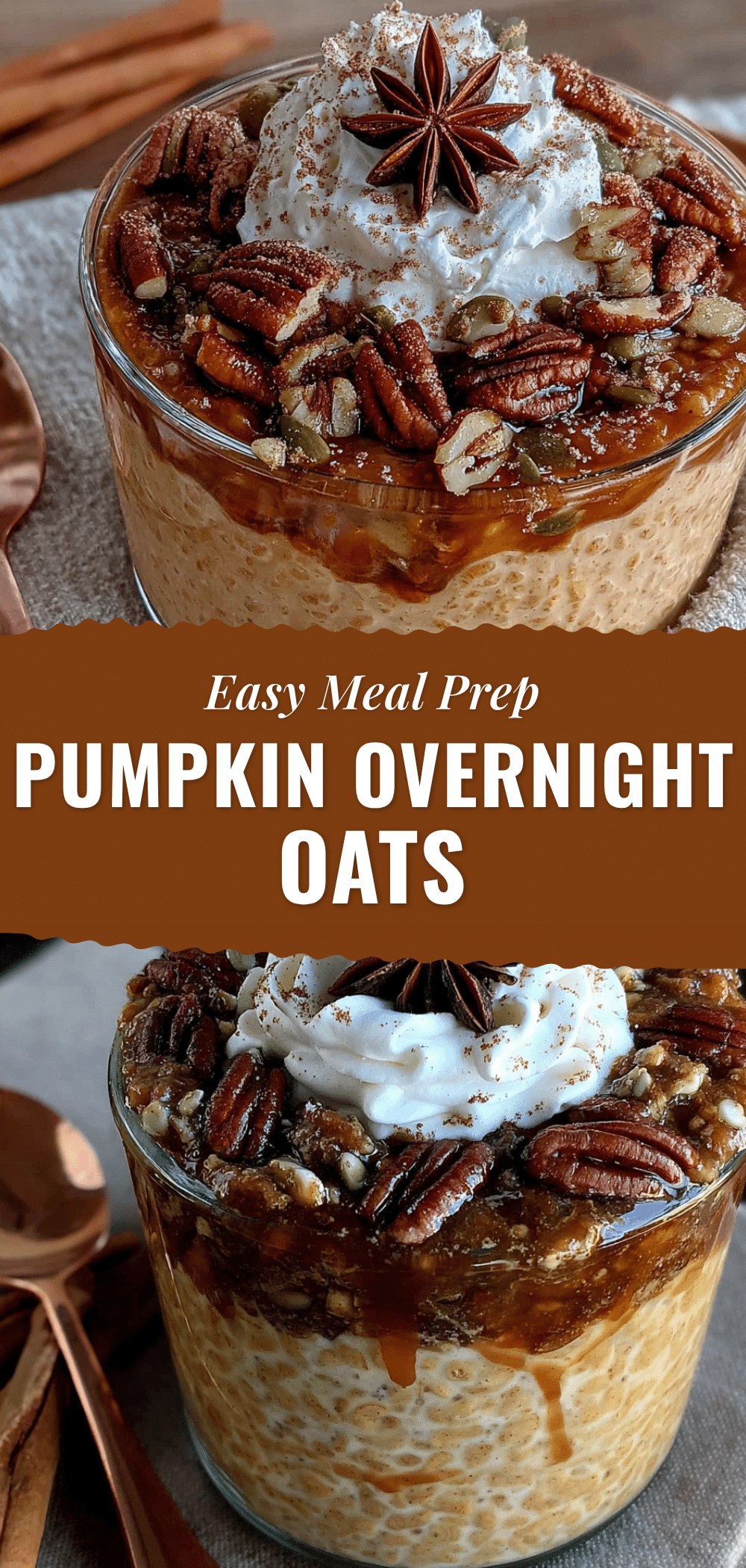 pumpkin spice overnight oats meal prep recipe