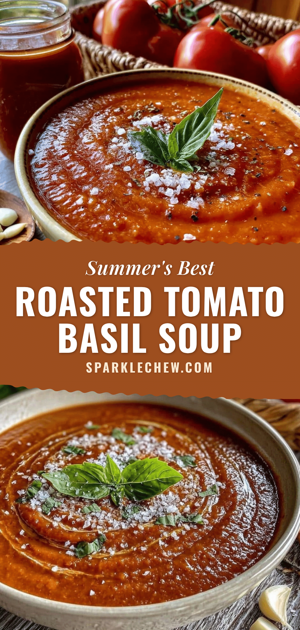 roasted tomato basil soup for canning recipe