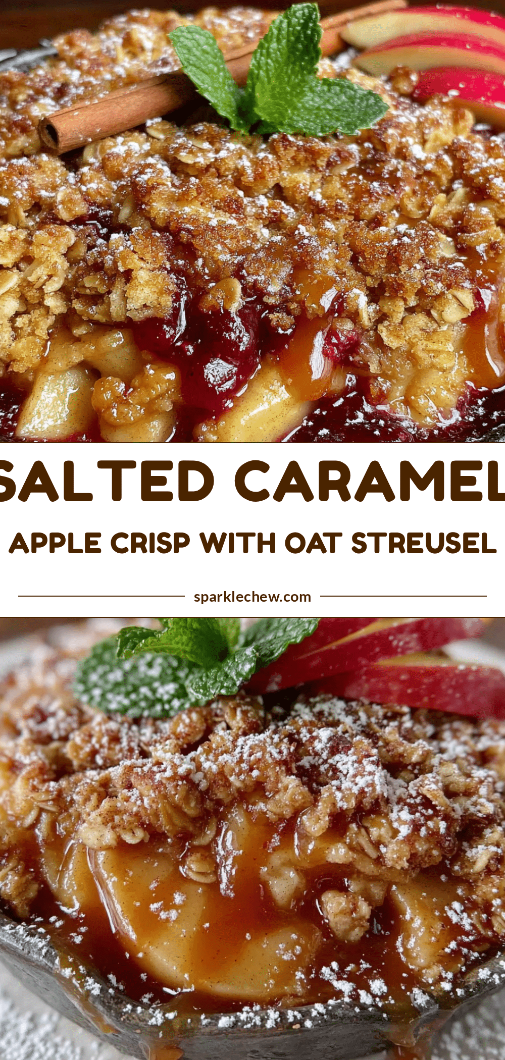 salted caramel apple crisp recipe