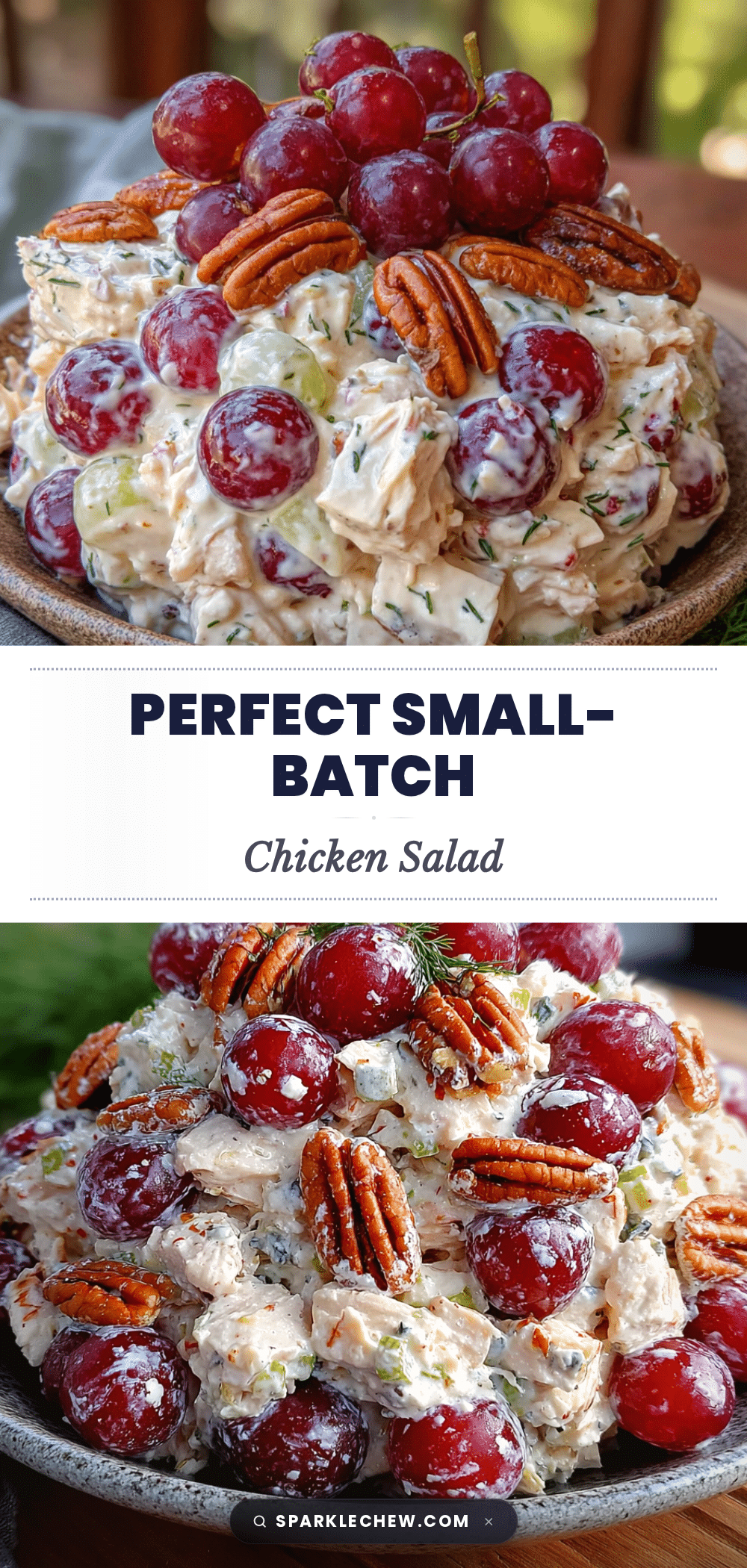 small-batch chicken salad with grapes and pecans recipe