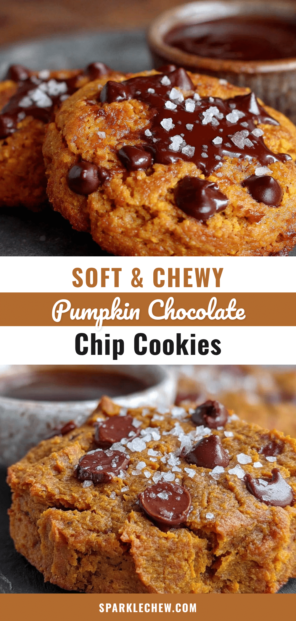 soft & chewy pumpkin chocolate chip cookies recipe