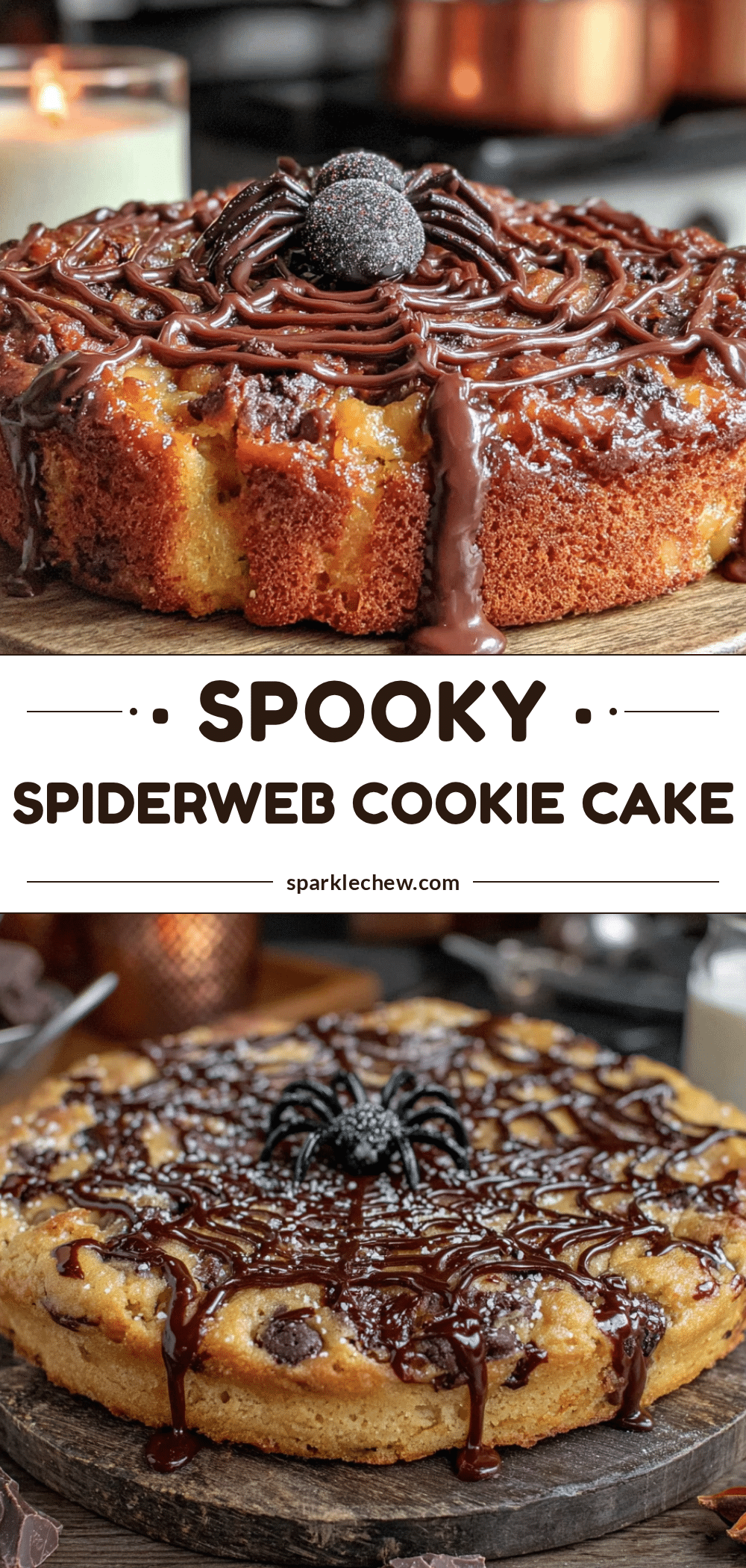 spiderweb Halloween cookie cake recipe
