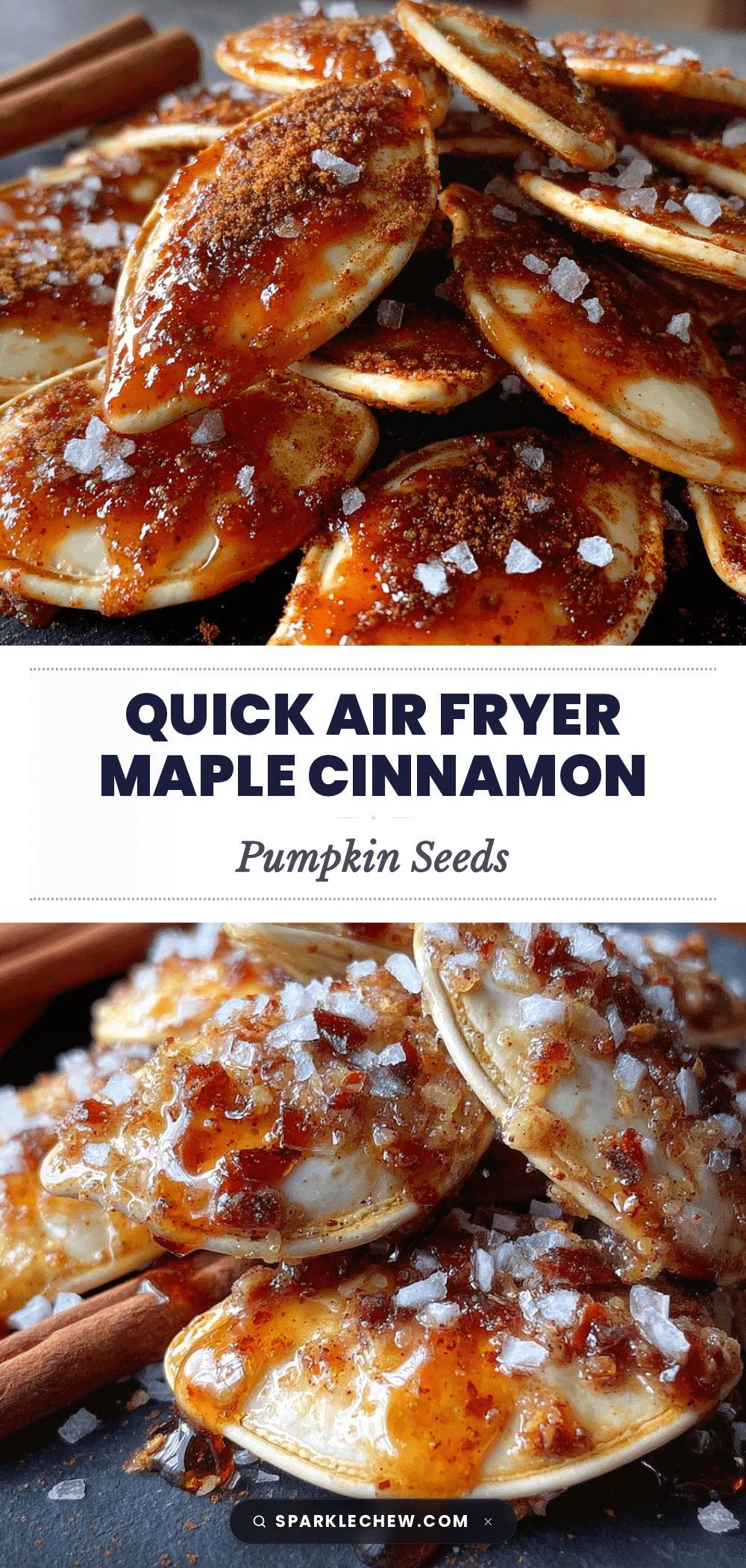 air fryer maple cinnamon pumpkin seeds recipe