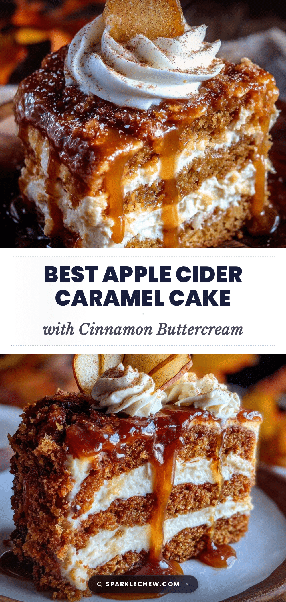 apple cider caramel cake recipe