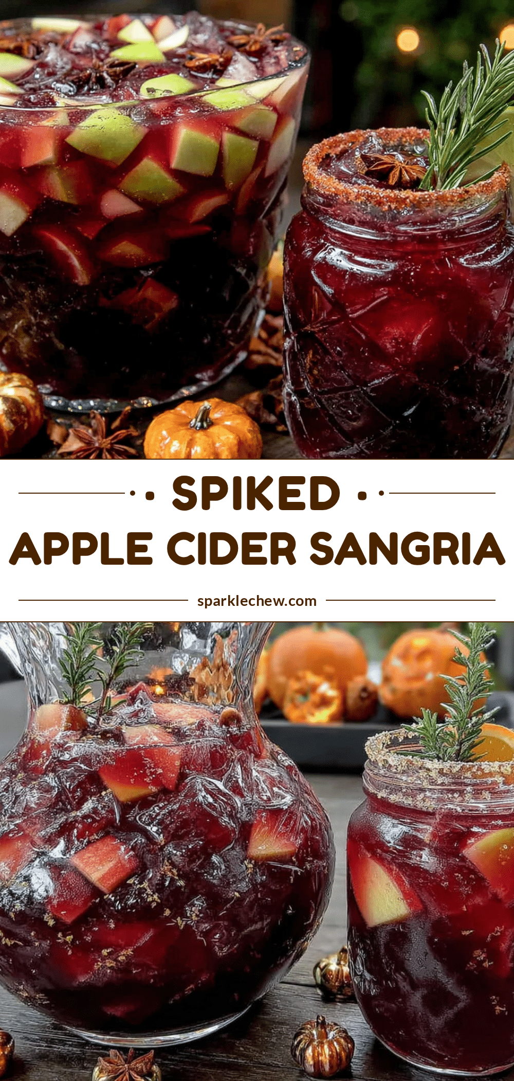 best spiked apple cider sangria for halloween recipe