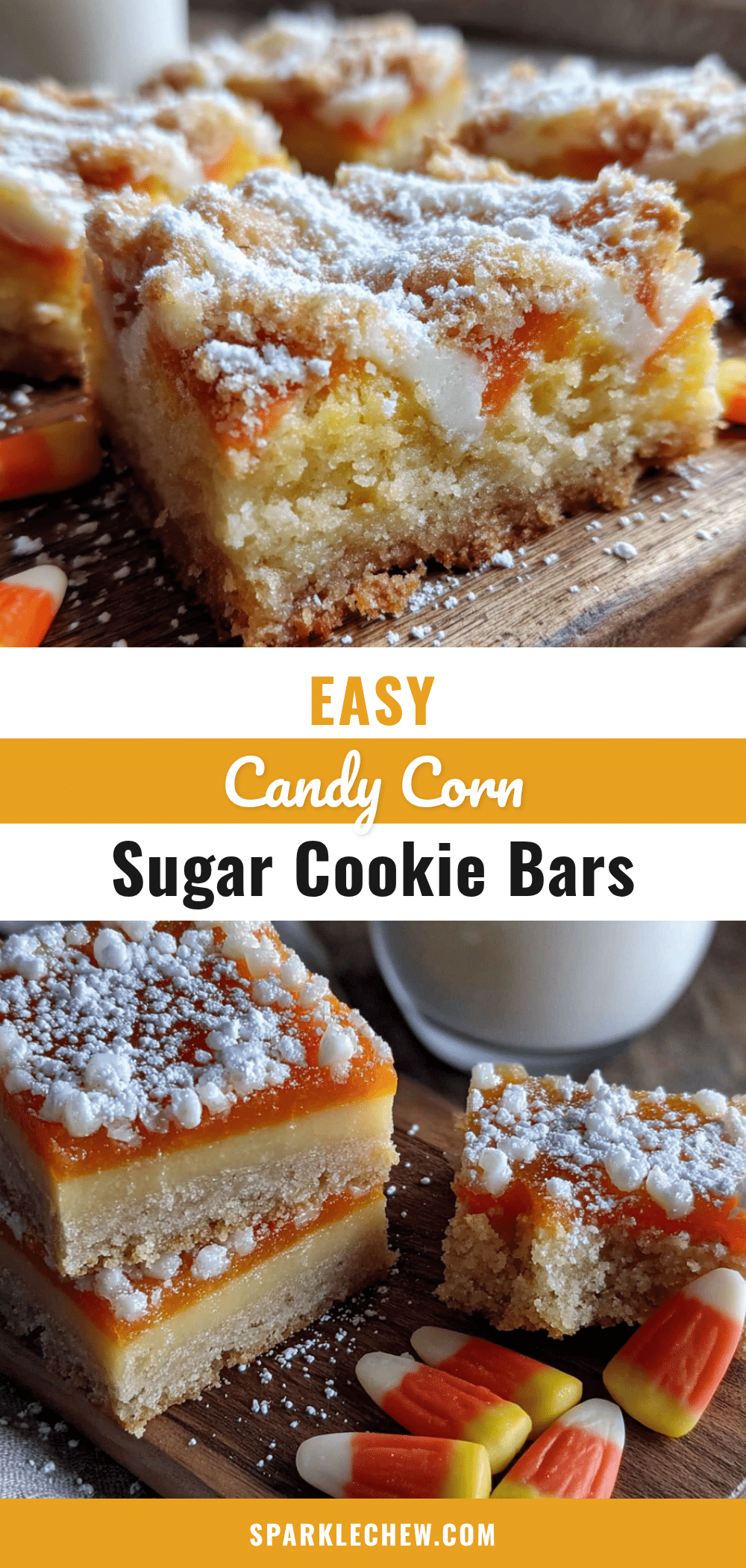 candy corn sugar cookie bars recipe