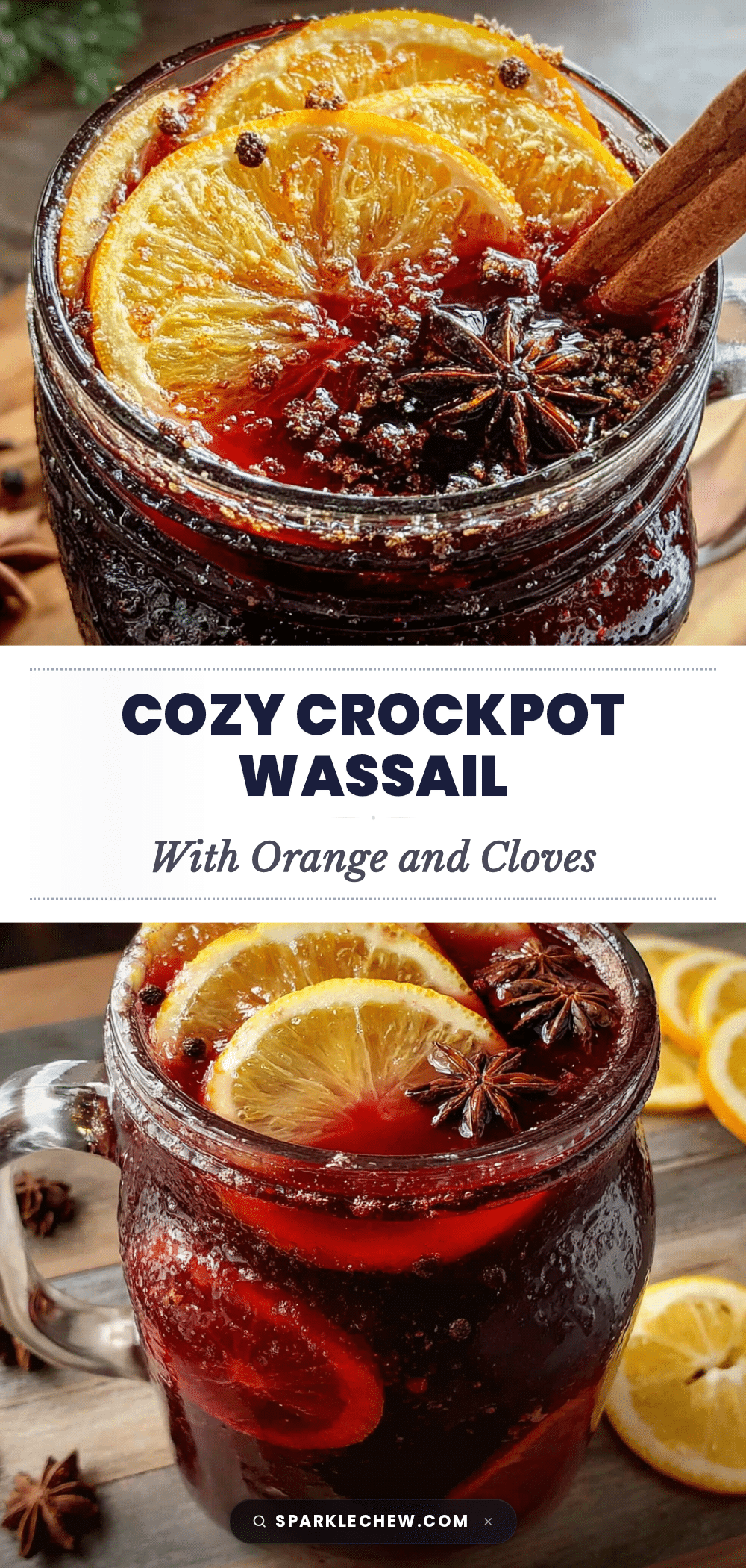 cozy crockpot wassail with orange and cloves recipe