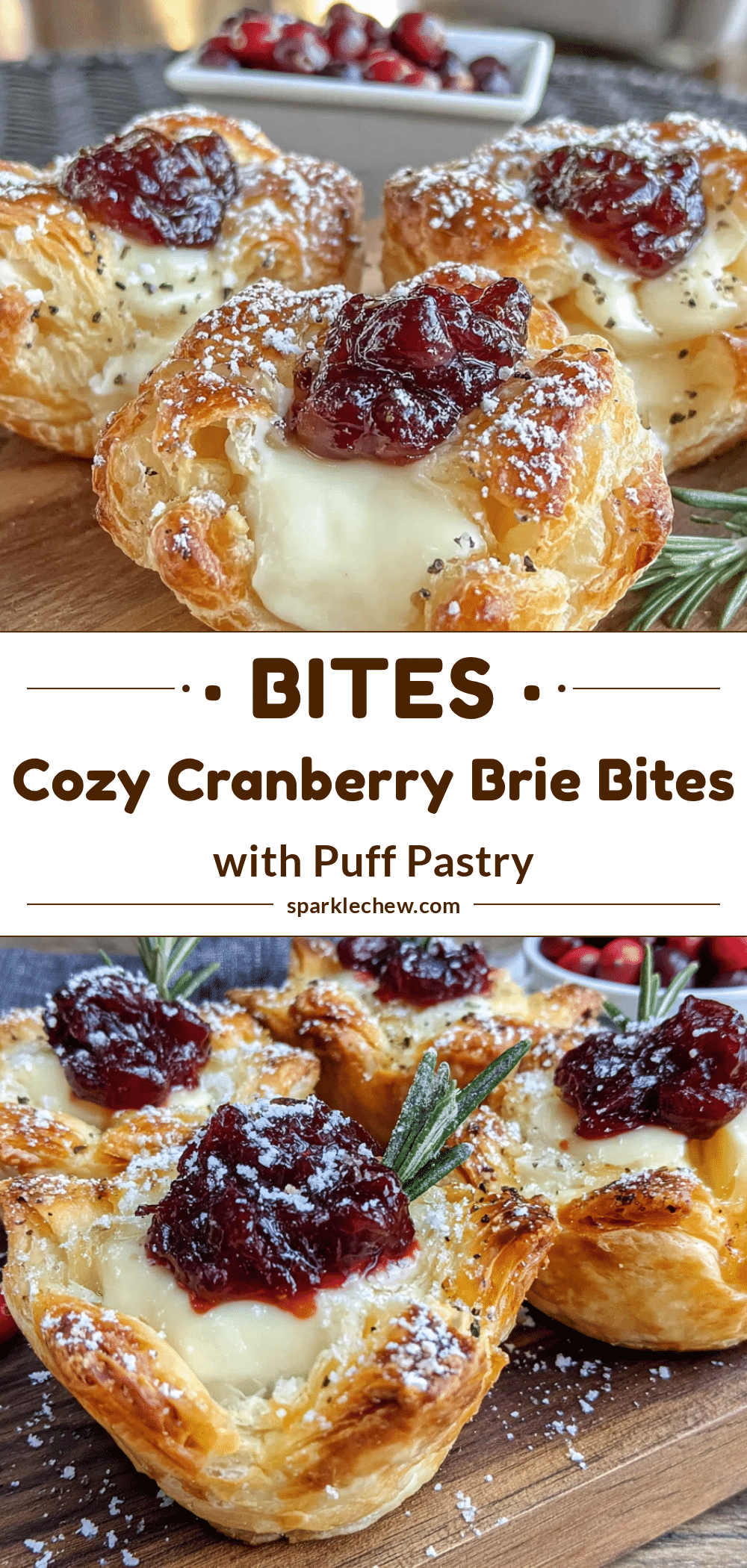 cranberry brie bites with puff pastry recipe
