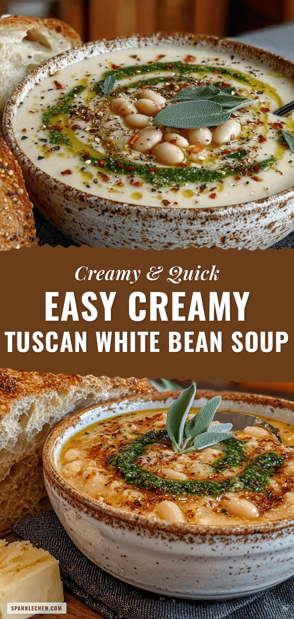 creamy tuscan white bean soup recipe