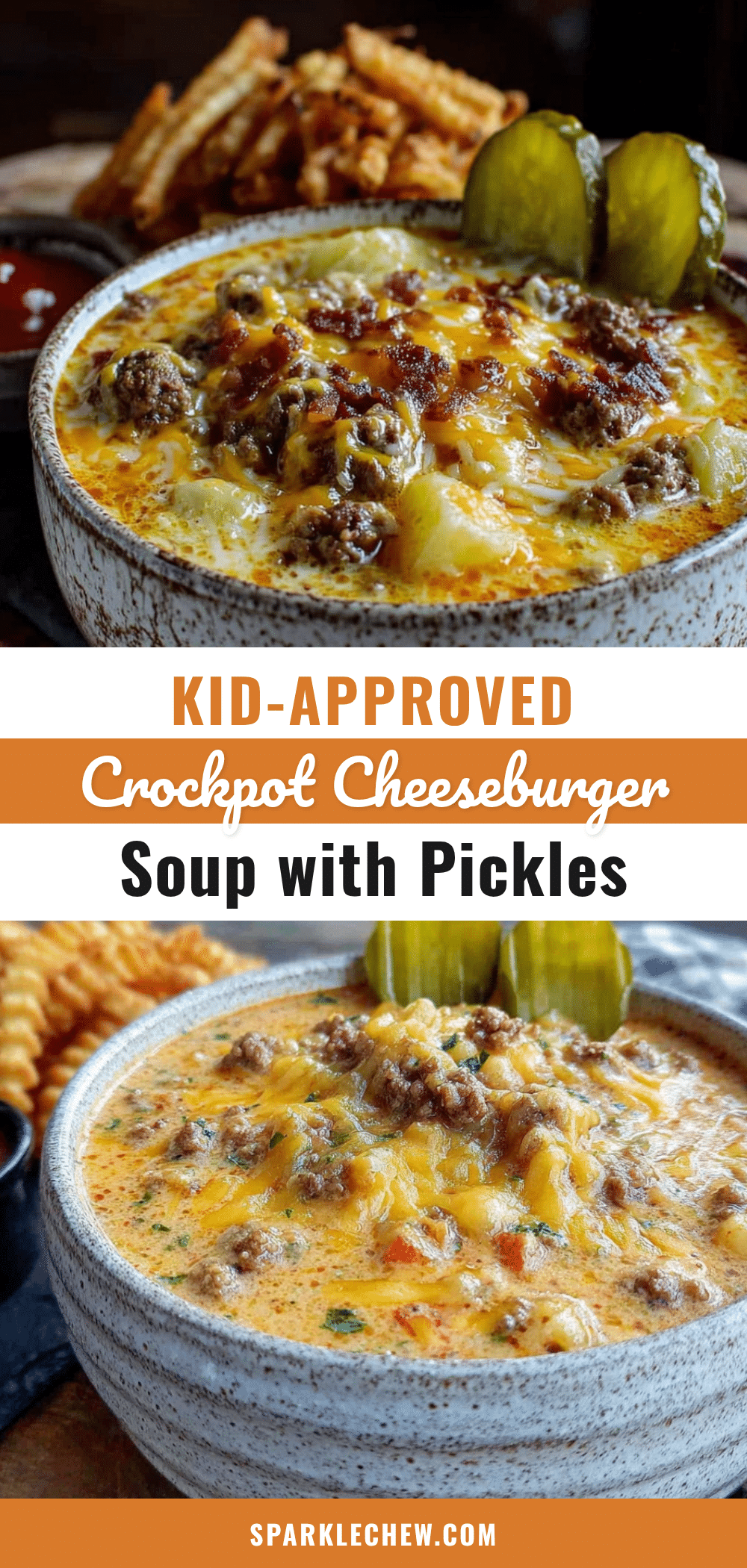 crockpot cheeseburger soup with pickles recipe