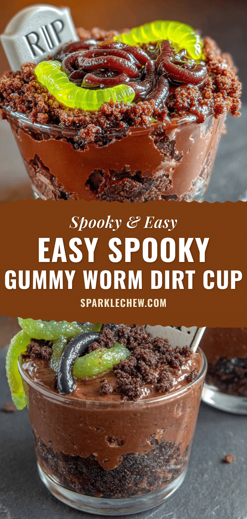 gummy worm dirt cups recipe